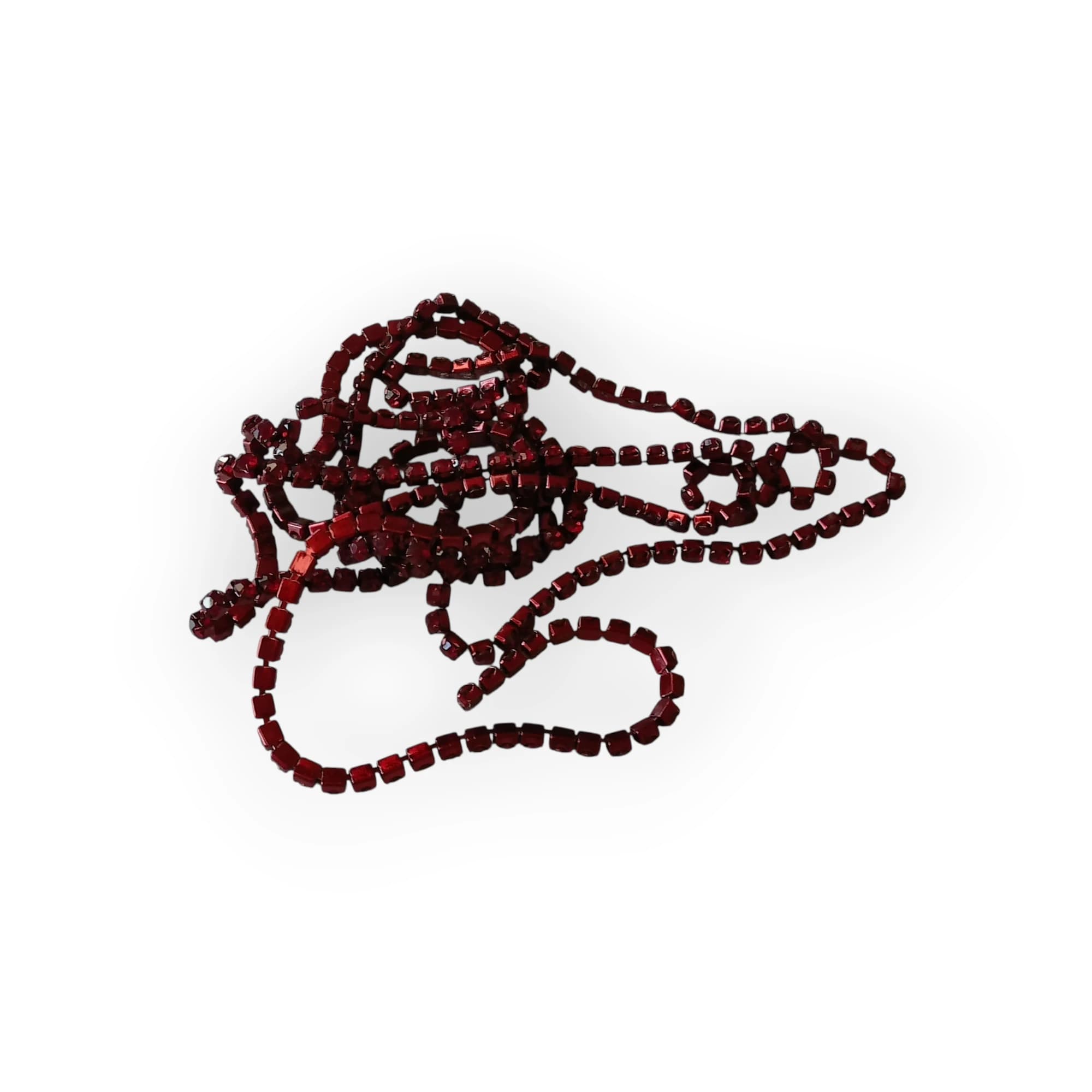 Rhinestone Chain -red -  450cm