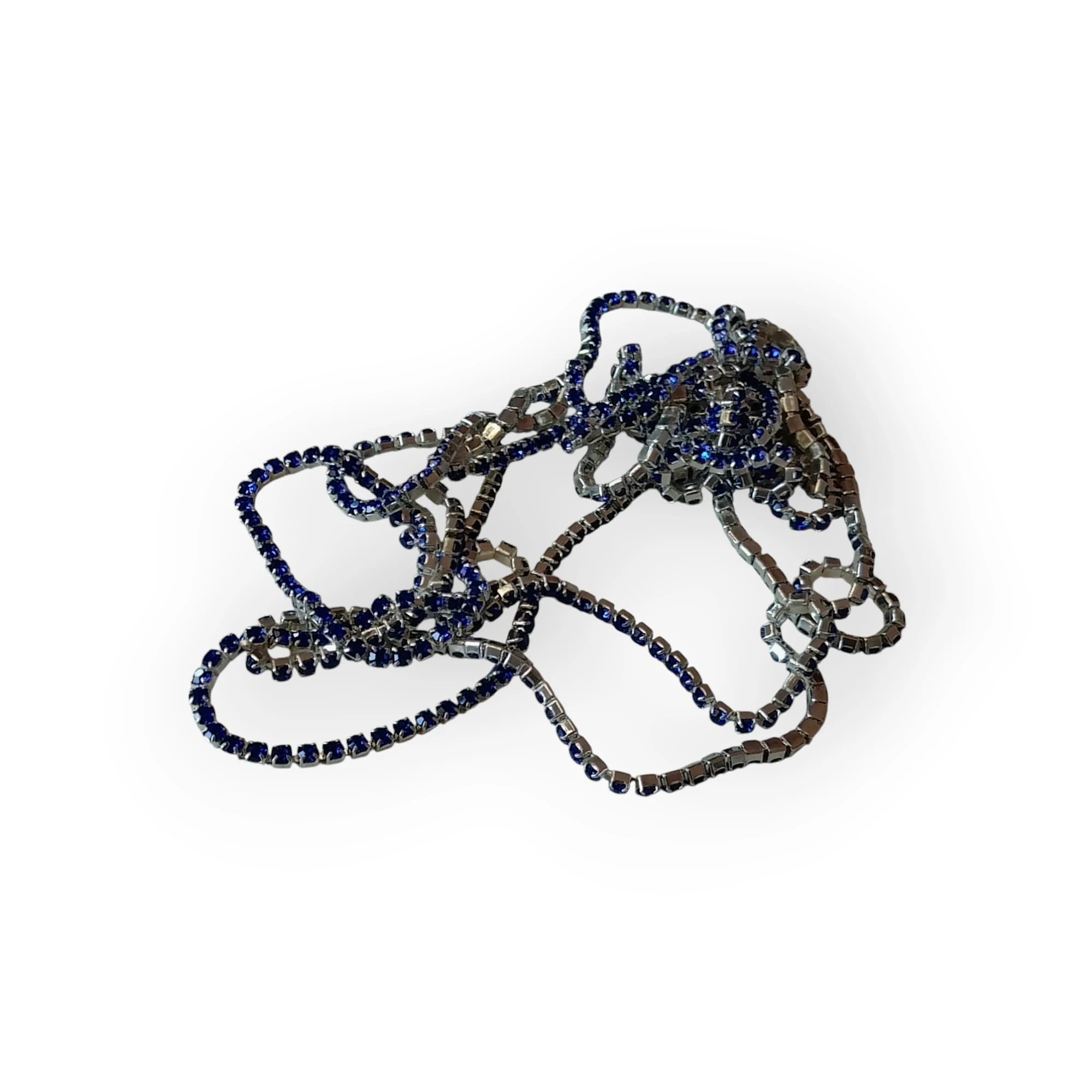 Rhinestone Chain - royal blue