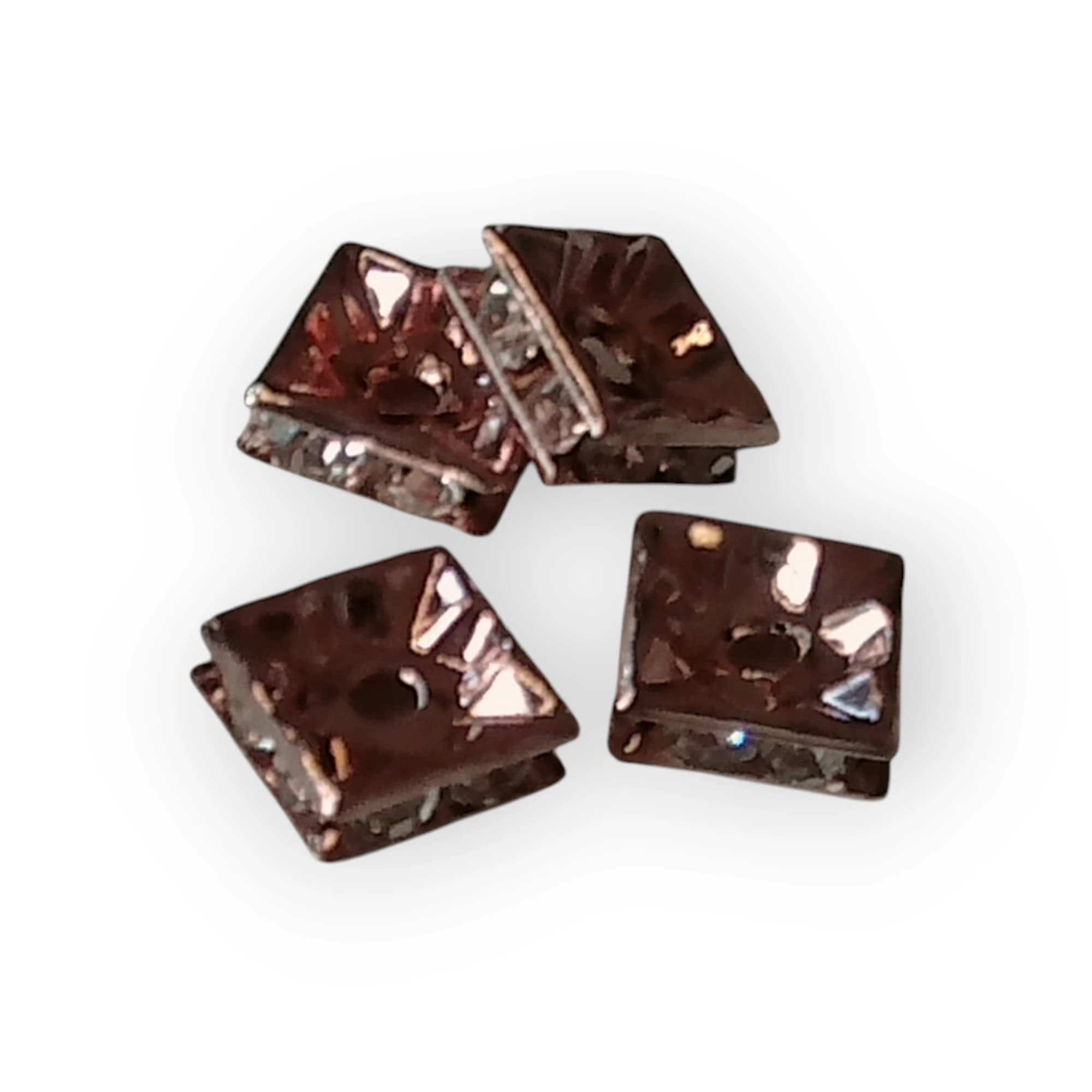 Square Rhinestone rose gold