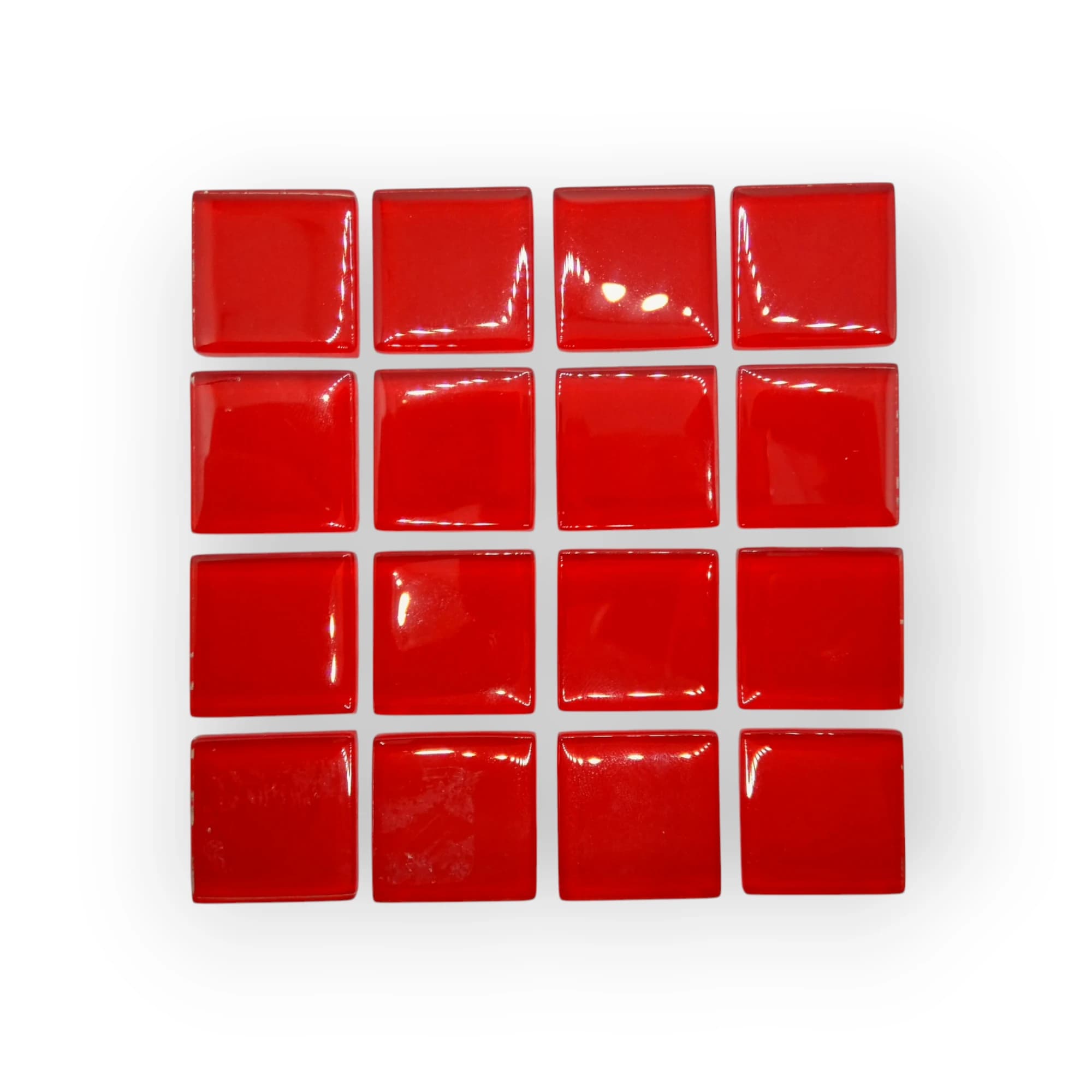 10x10 Sheet of Red mosaic tiles