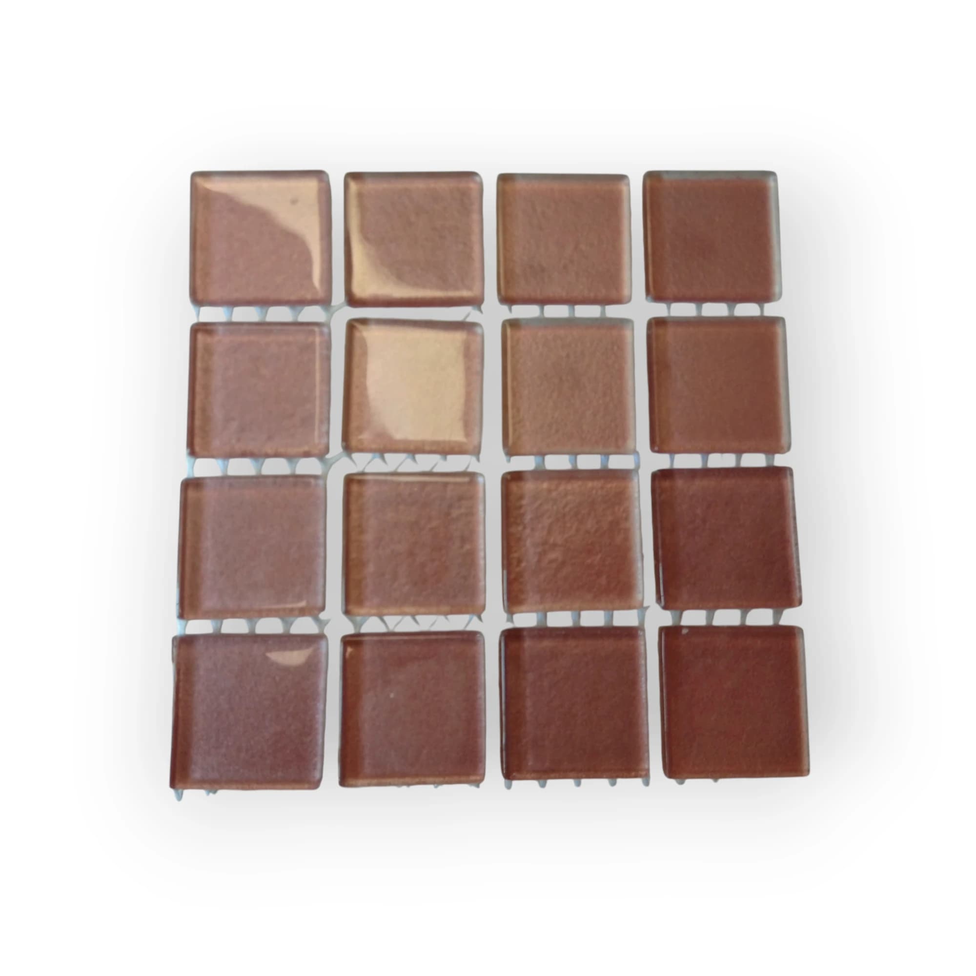 10x10 Sheet of Shimmer Pink mosaic tiles