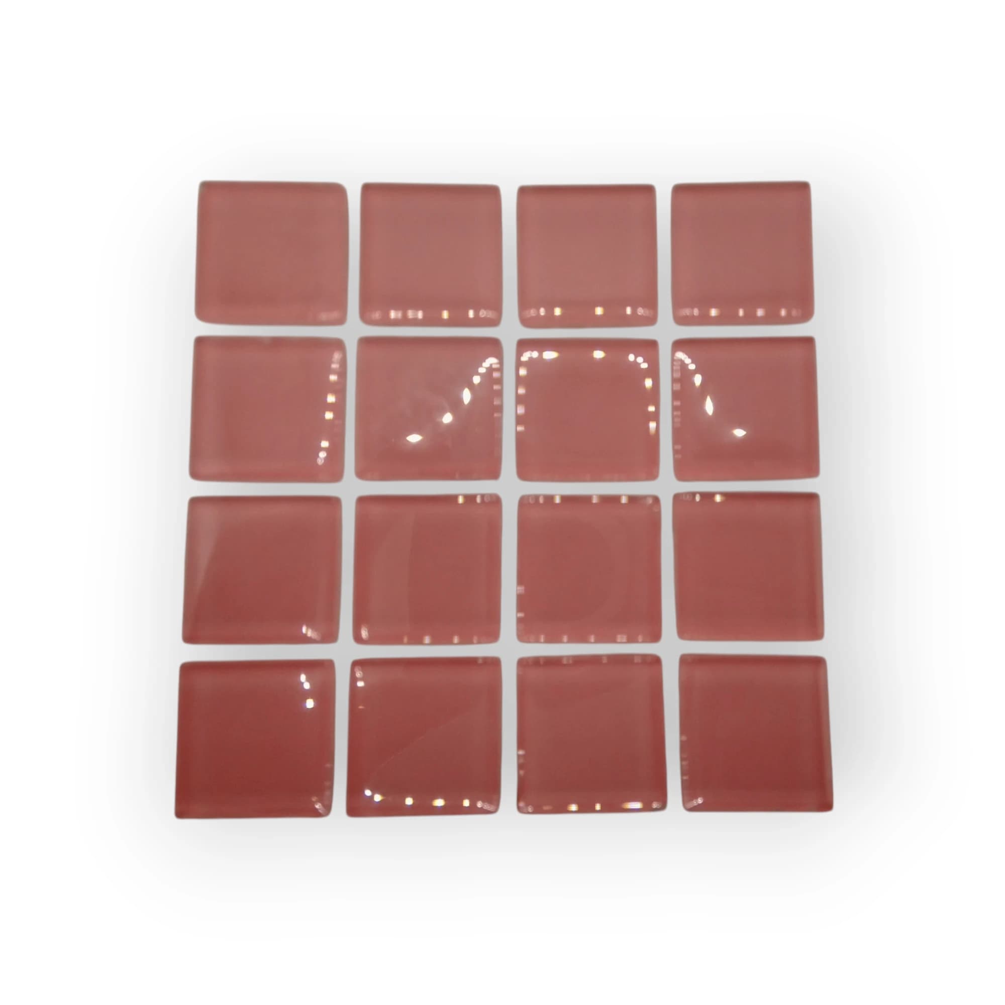10x10 Sheet of Baby Pink mosaic tiles