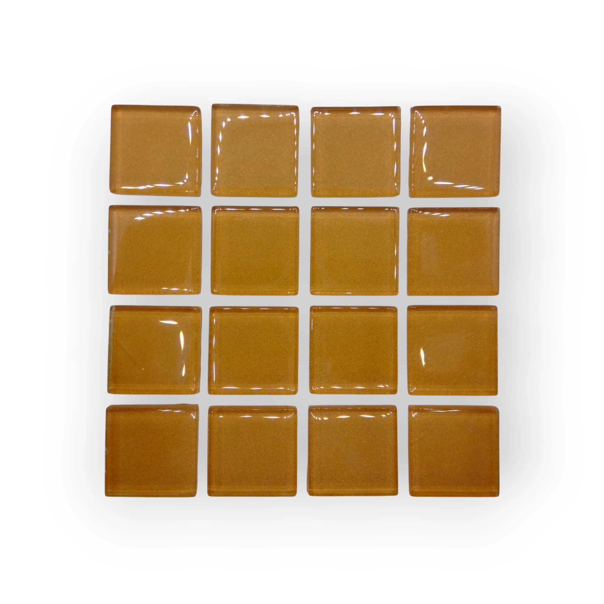 10x10 Sheet of Shimmer Gold mosaic tiles