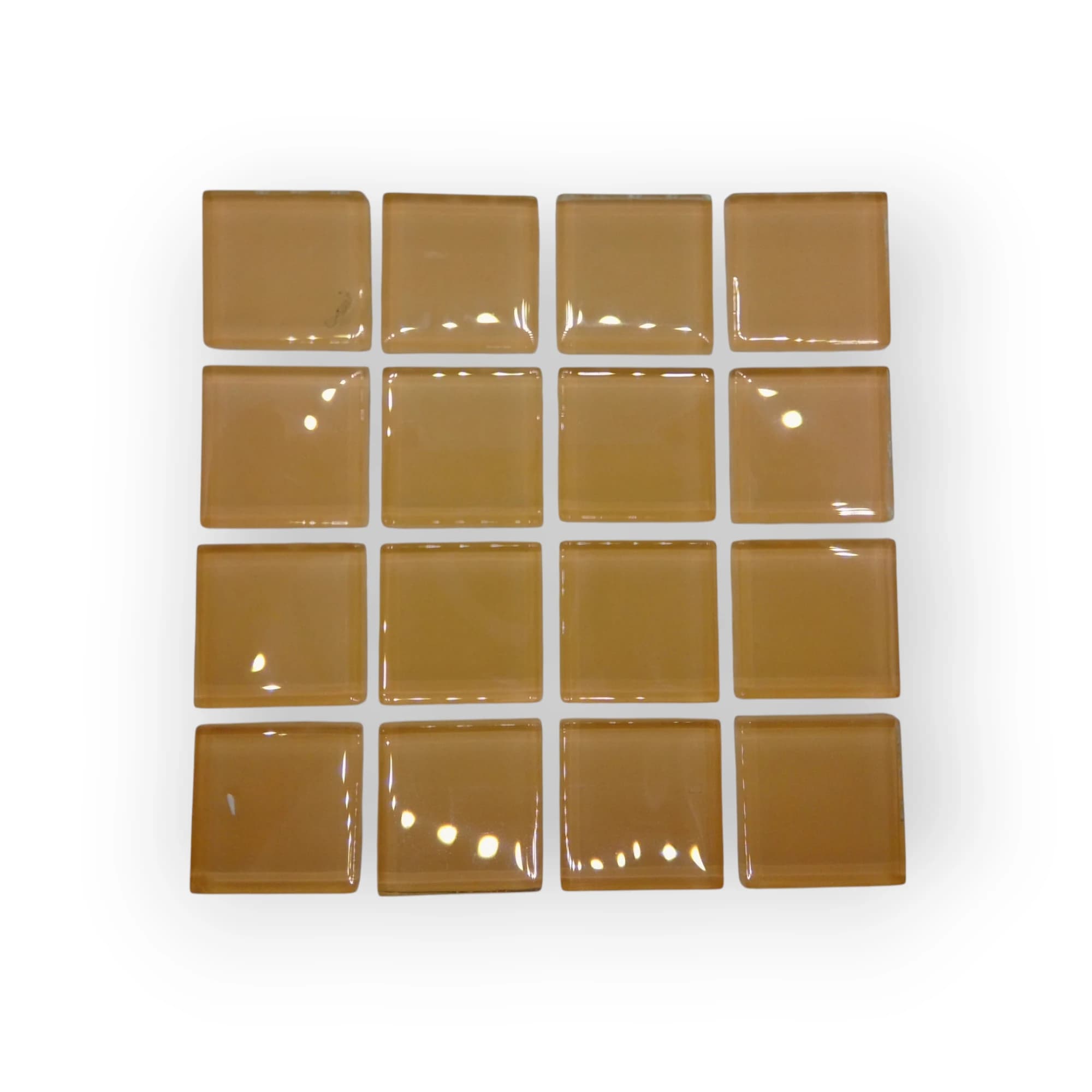 10x10 Sheet of Pale Orange mosaic tiles