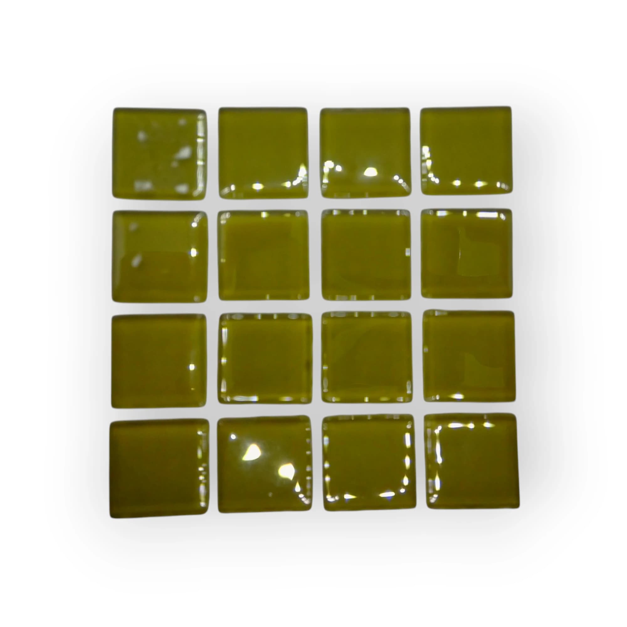 10x10 Sheet of Olive mosaic tiles