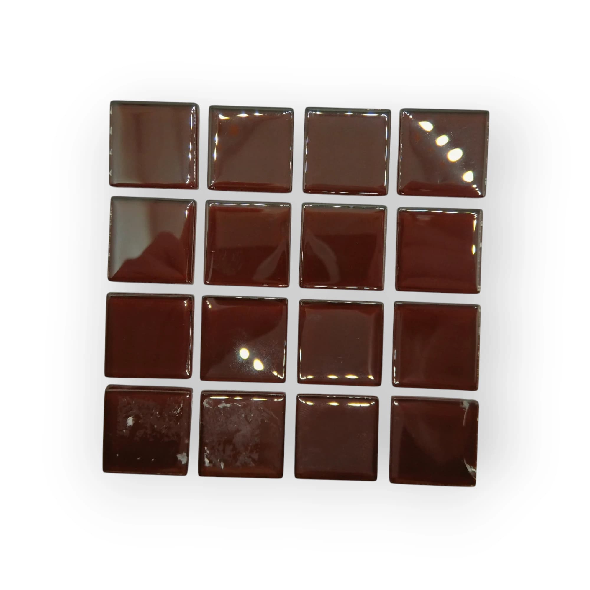 10x10 Sheet of Dark Brown mosaic tiles