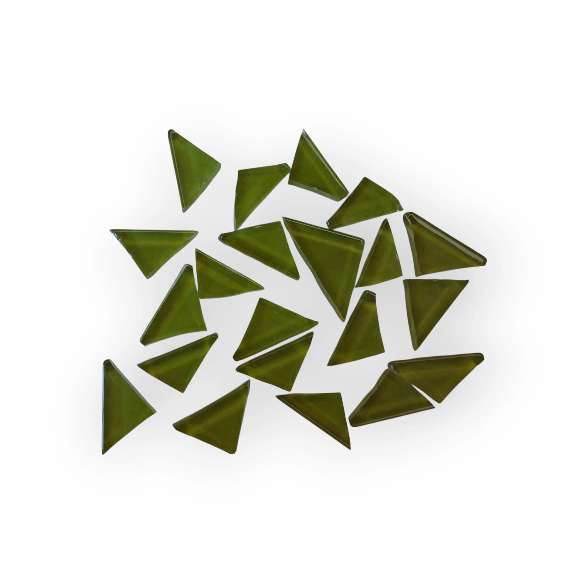 Bag of pre-cut Olive mosaic tiles