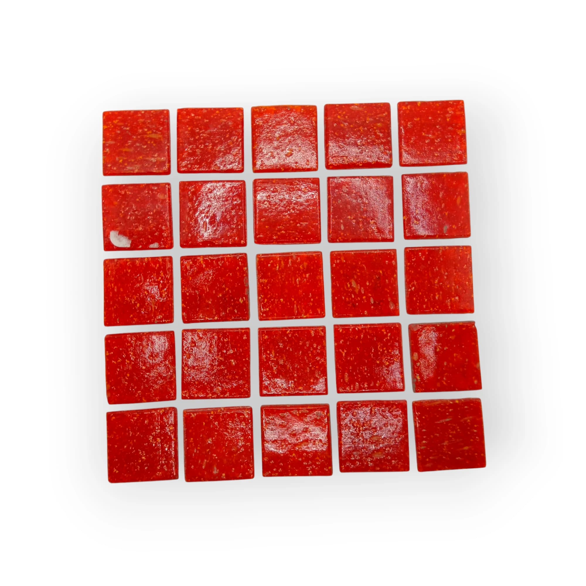 11x11 Sheet of Tex Orange mosaic tiles