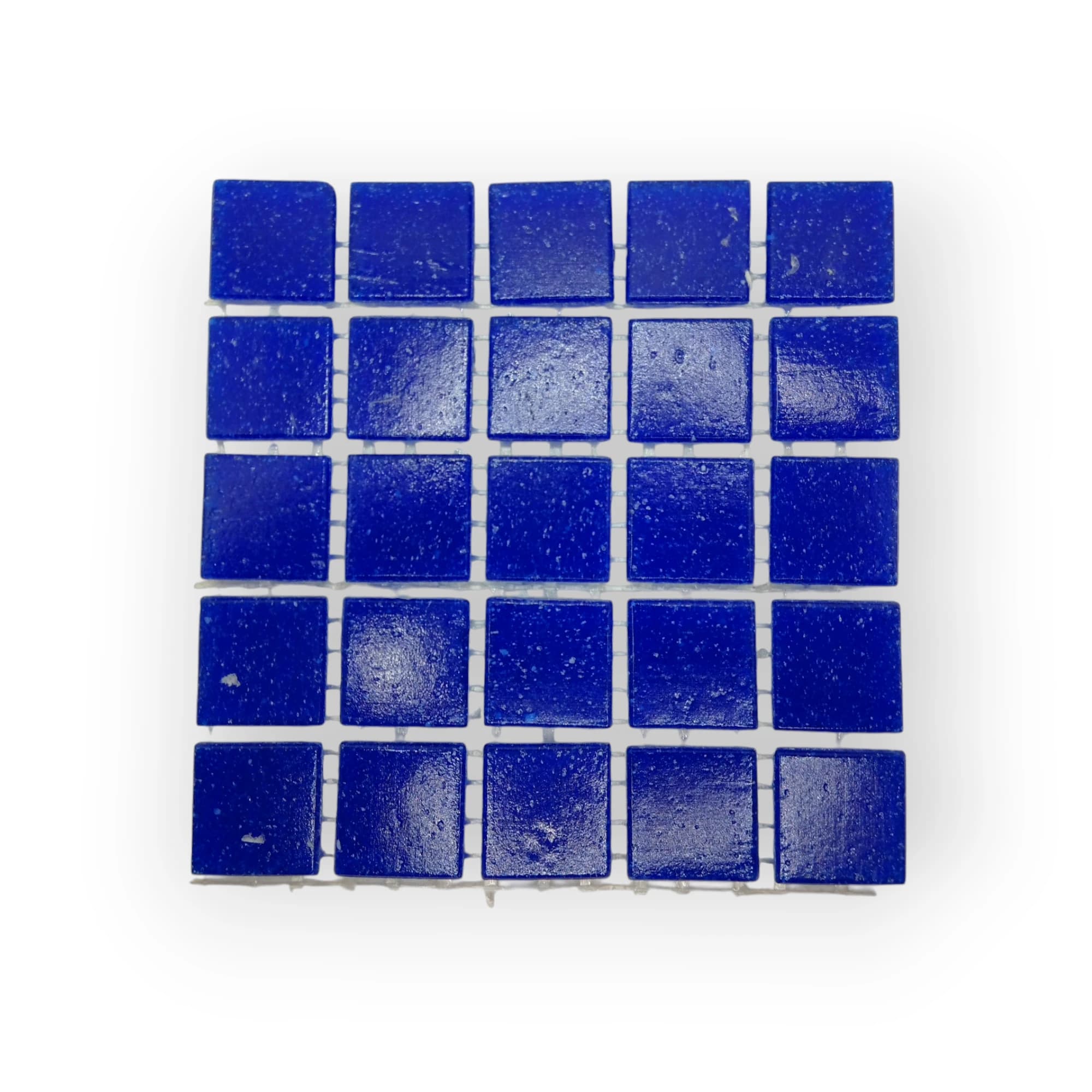 11x11 Sheet of Tex Dark Blue mosaic tiles