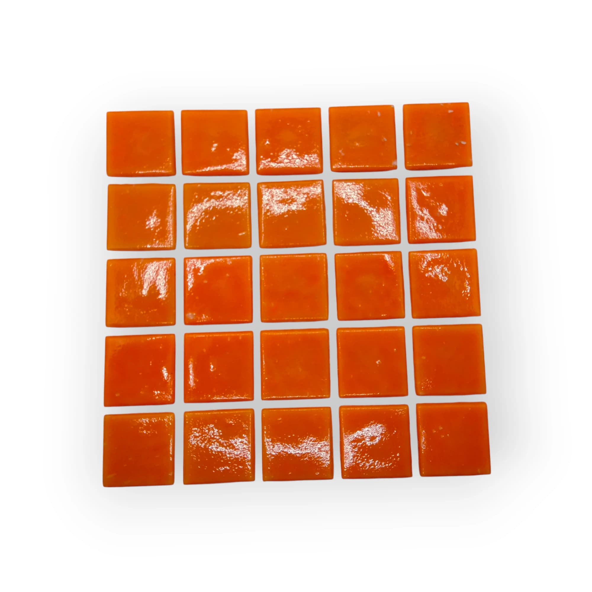 11x11 Sheet of Orange mosaic tiles