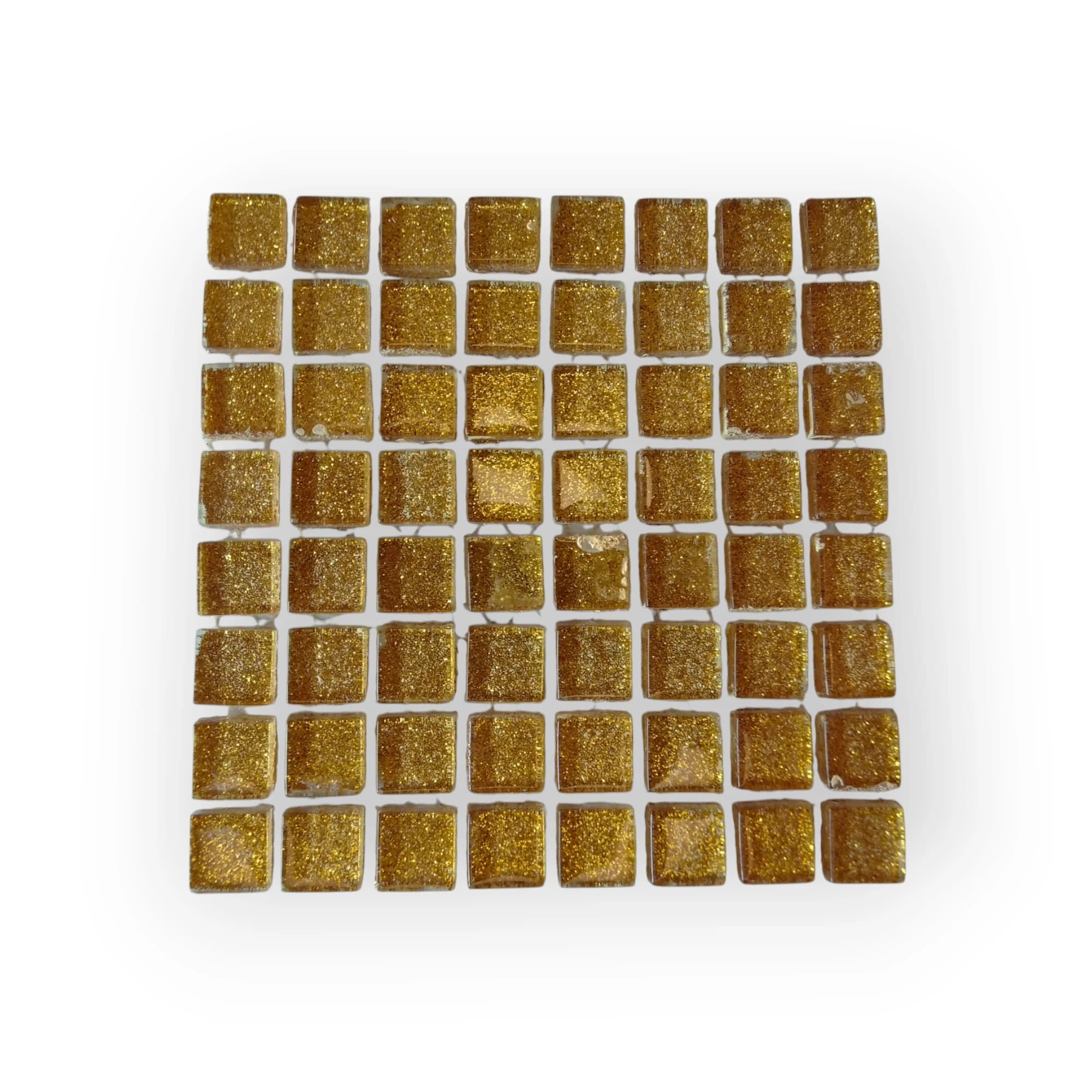 10x10 Sheet of Shimmer Gold mosaic tiles