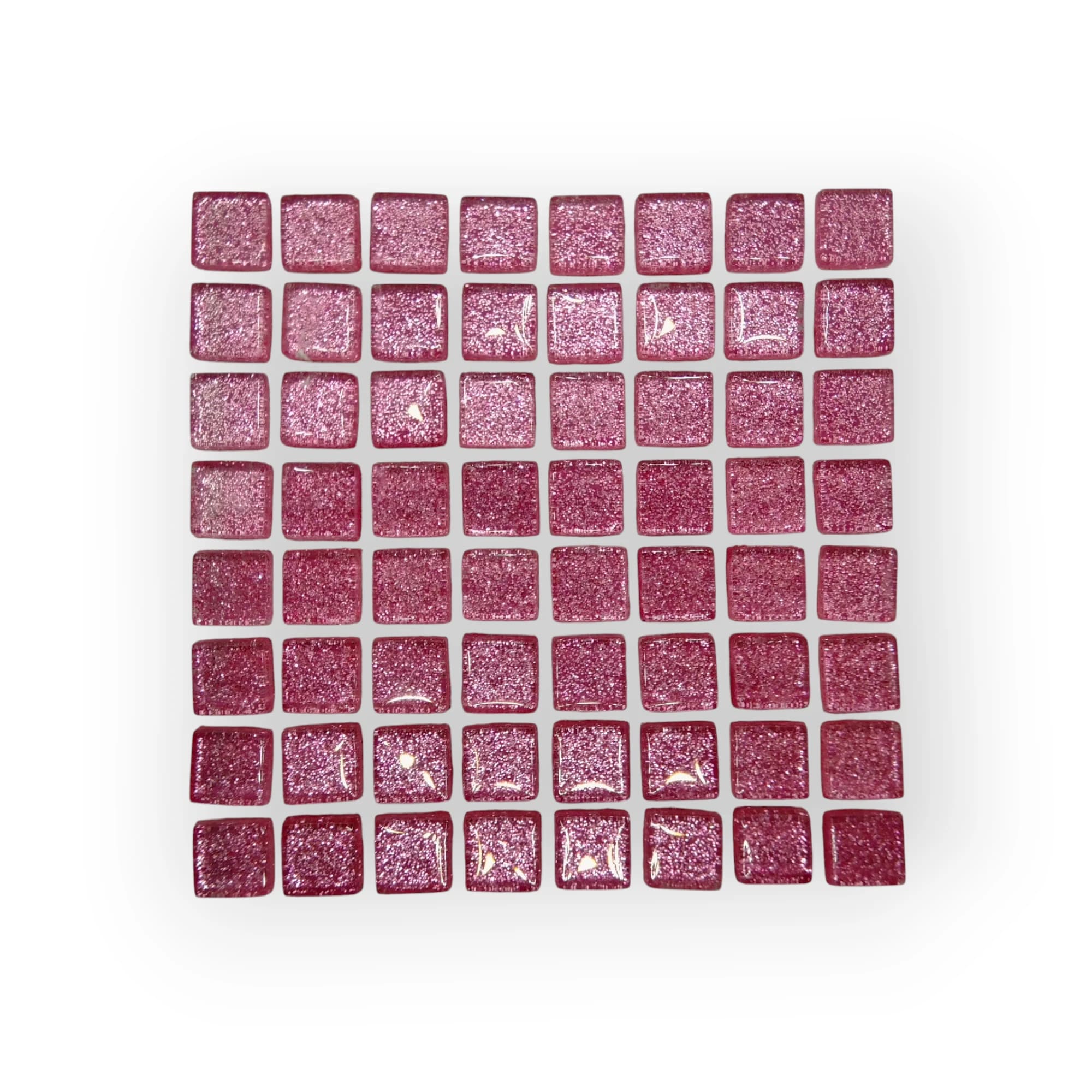 10x10 Sheet of Shimmer Pink mosaic tiles