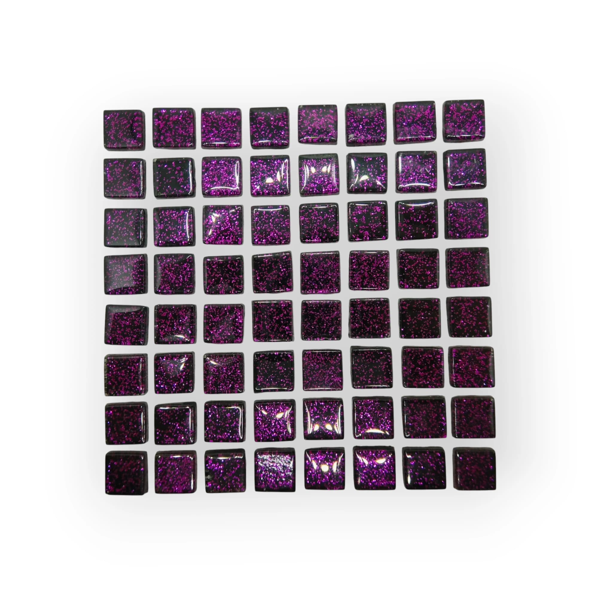 10x10 Sheet of Shimmer Purple mosaic tiles