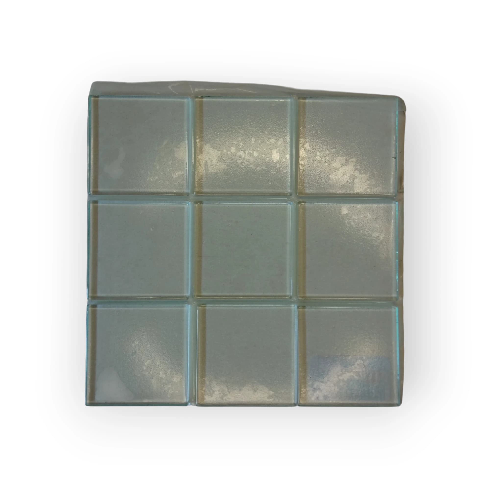 15x15 Sheet of Extra Large Clear mosaic tiles