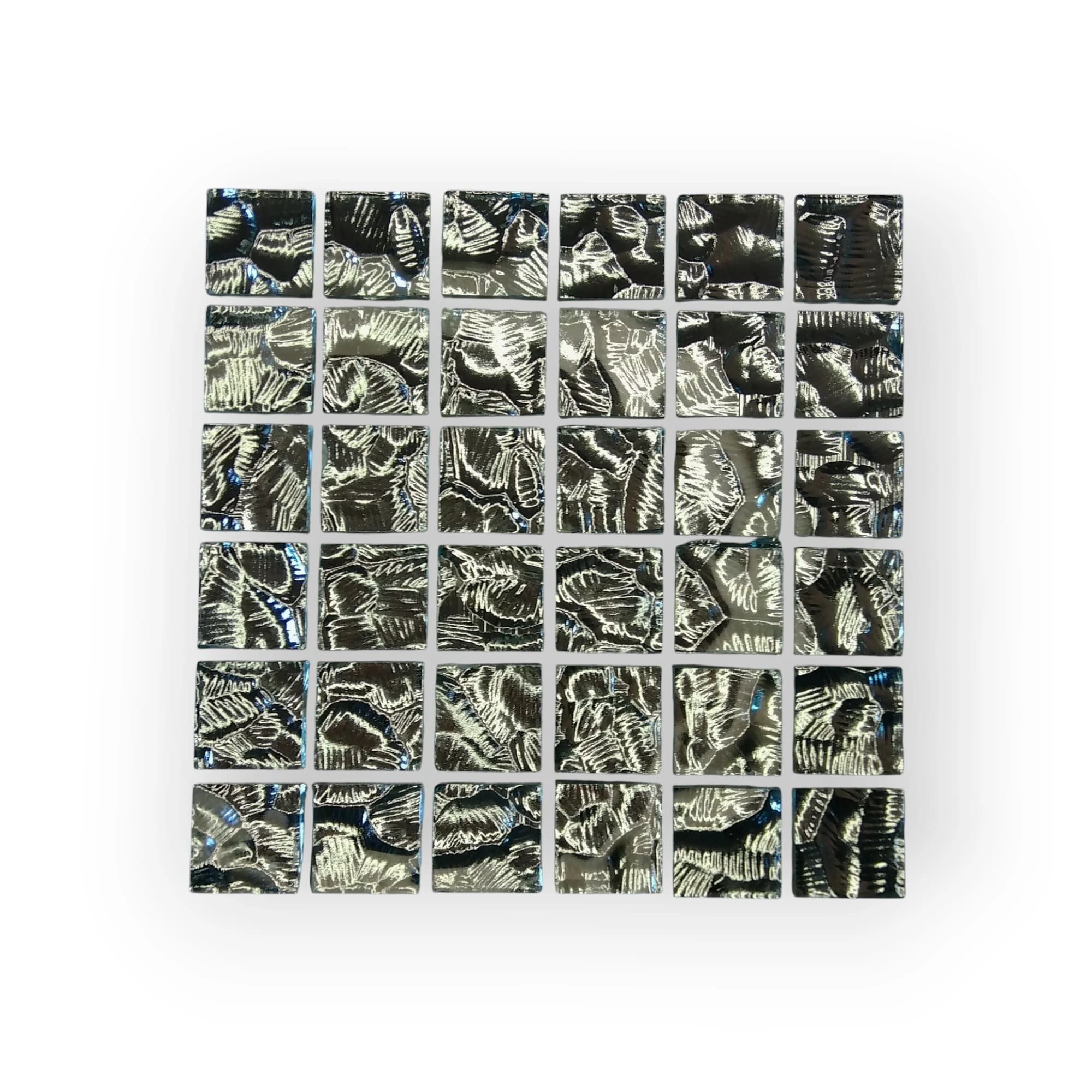 15x15 Sheet of Medium Textured Mirror mosaic tiles