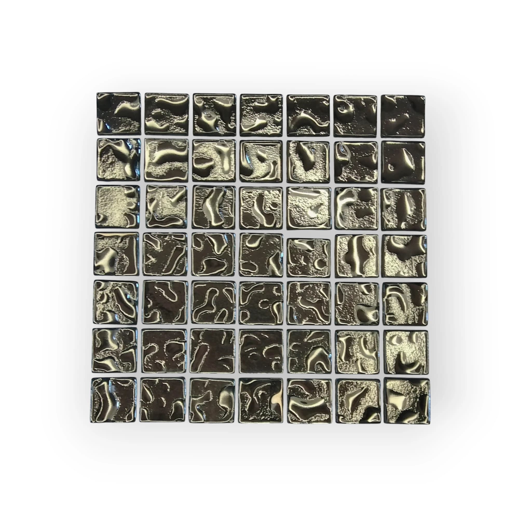 15x15 Sheet of Medium Waterdrop Mirror mosaic tiles