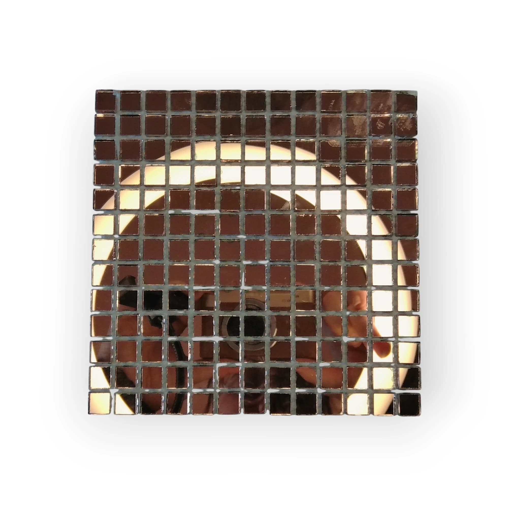 15x15 Sheet of Small Pink Mirror mosaic tiles