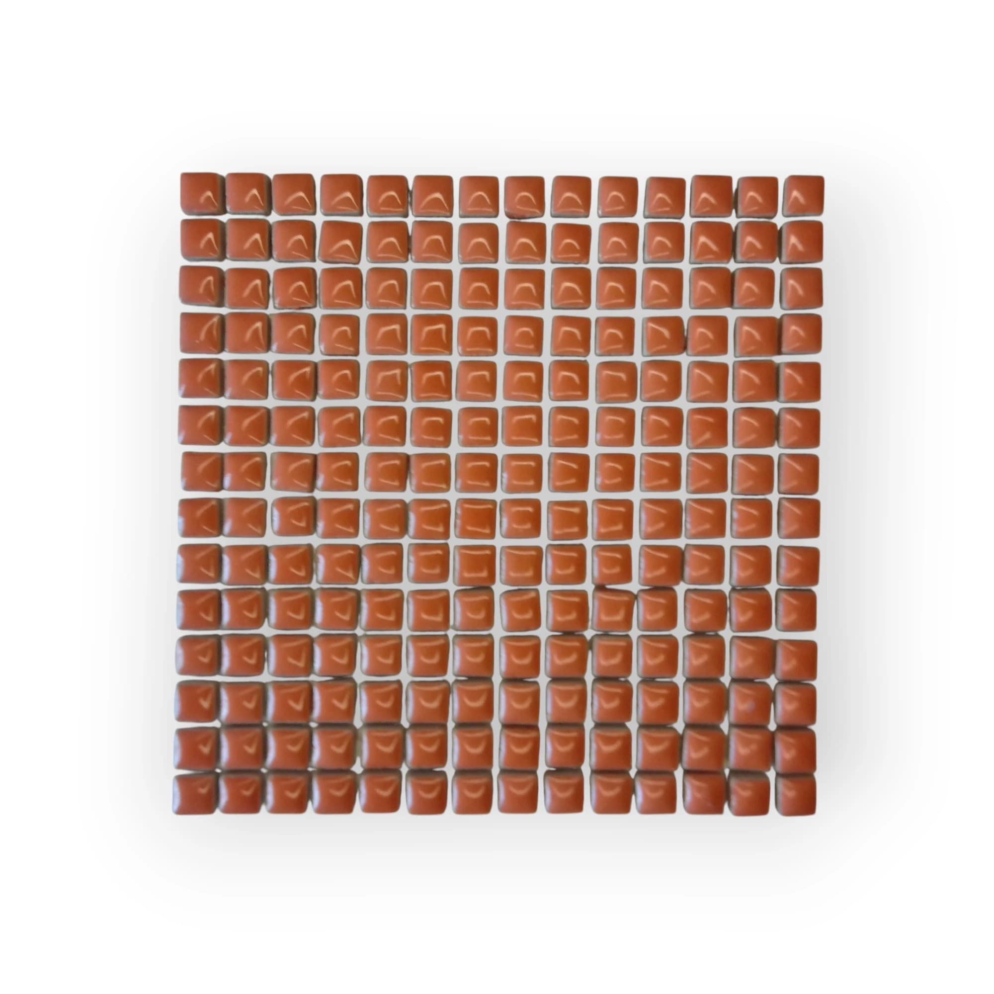 15x15 Sheet of Small Orange mosaic tiles