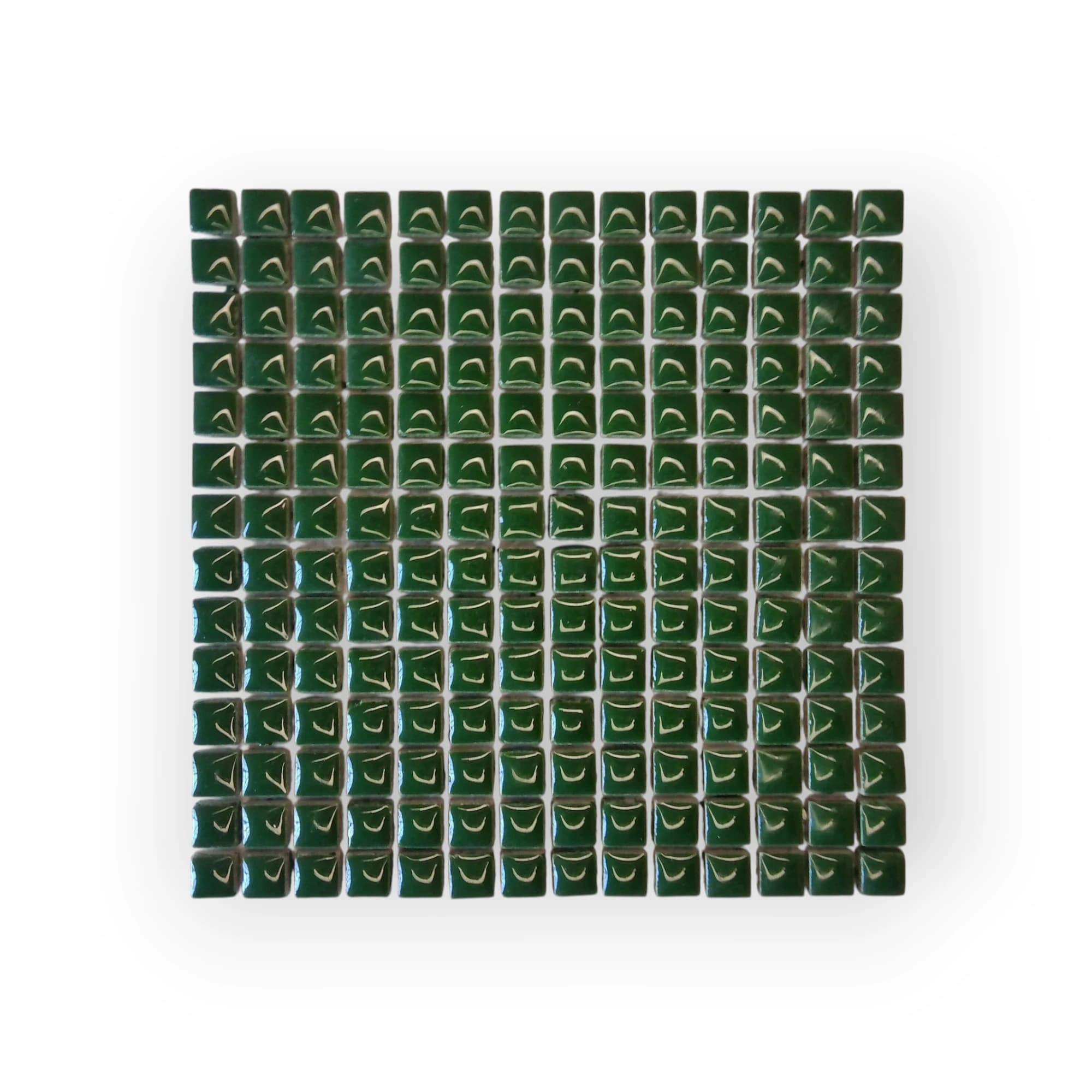 15x15 Sheet of Small Green mosaic tiles