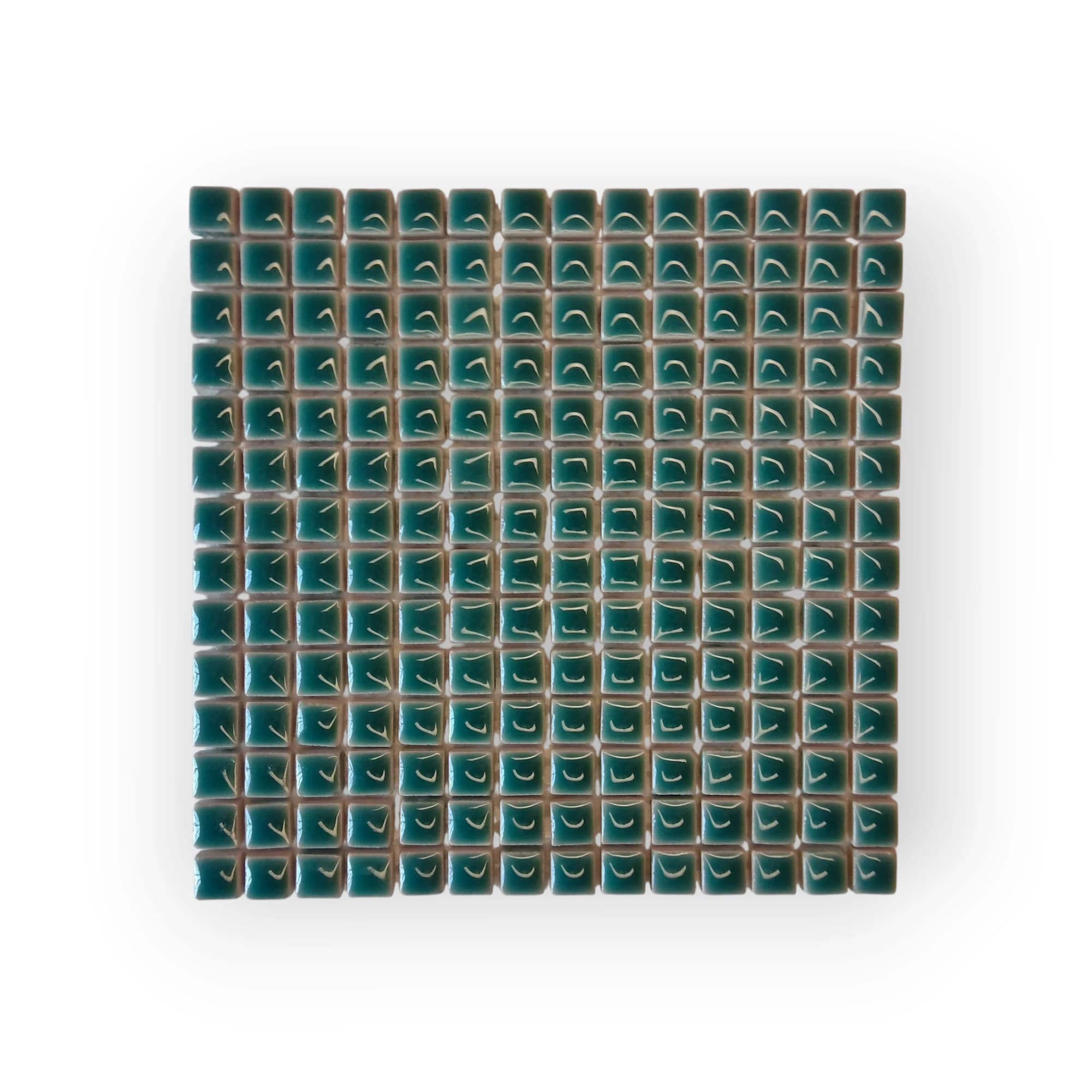 15x15 Sheet of Small Turquoise mosaic tiles