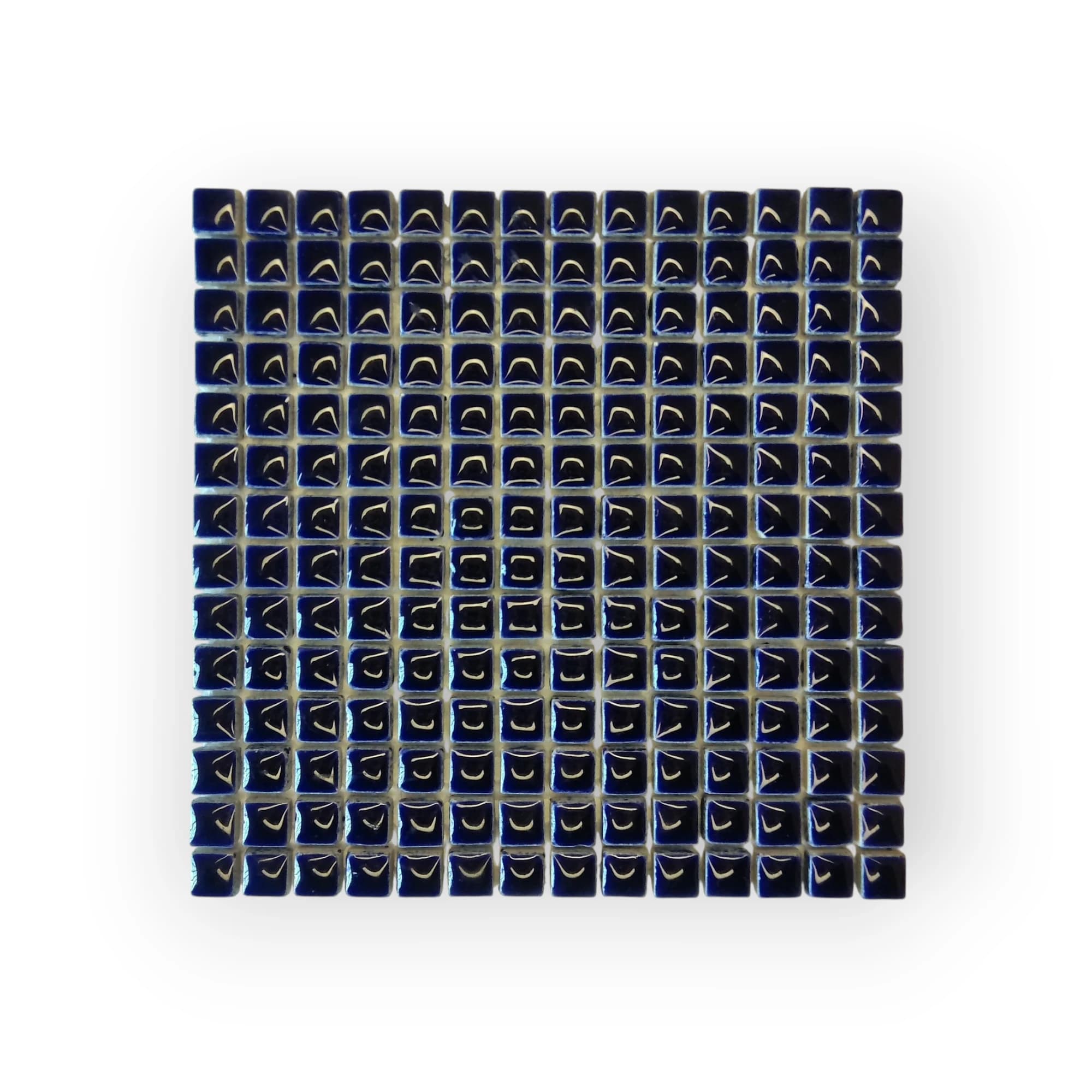 15x15 Sheet of Small Navy Blue mosaic tiles