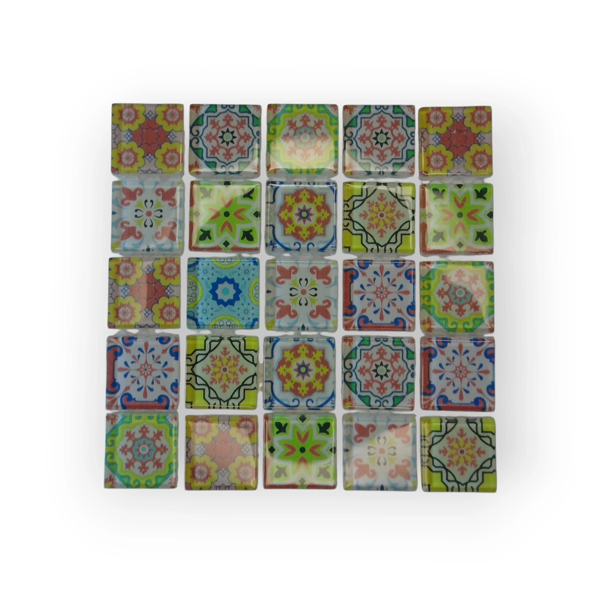 15x15 Sheet of Medium Colour Tea mosaic tiles