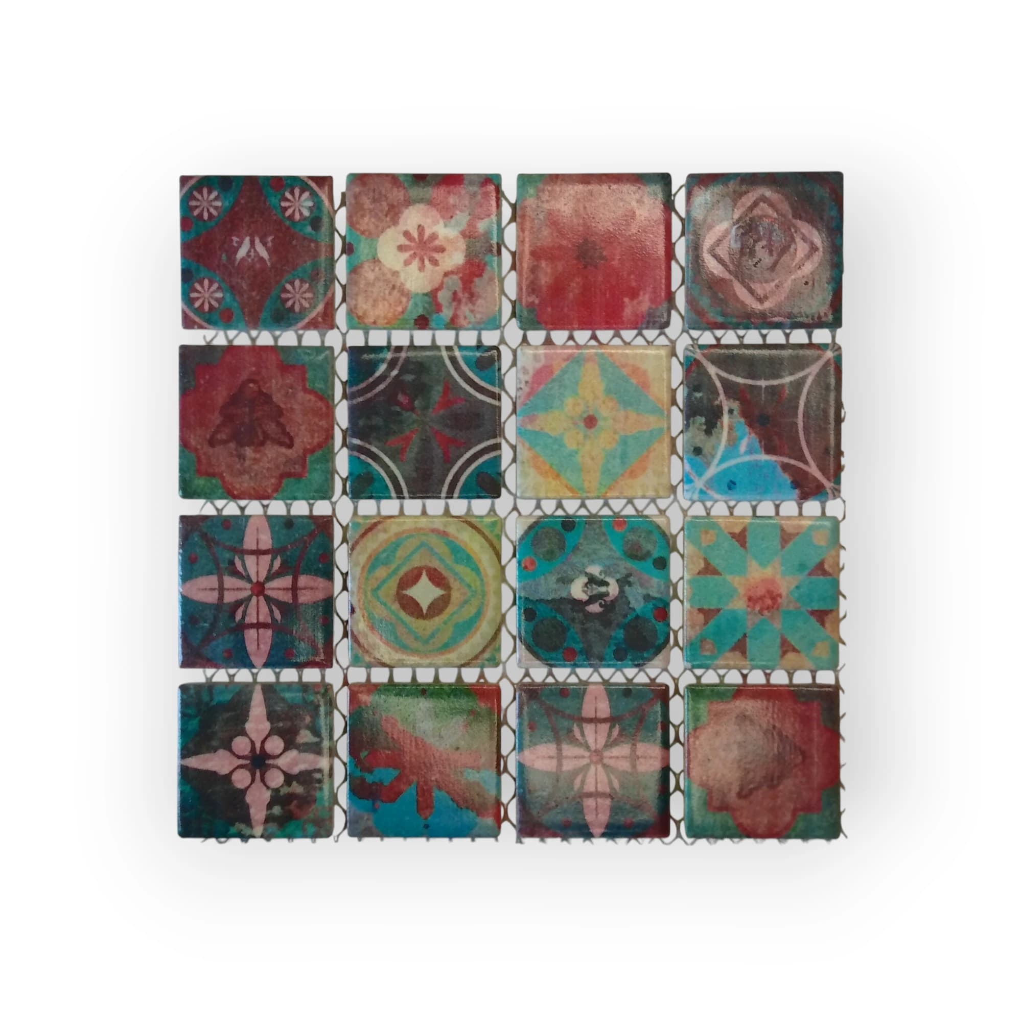 15x15 Sheet of Large Colour Assorted mosaic tiles