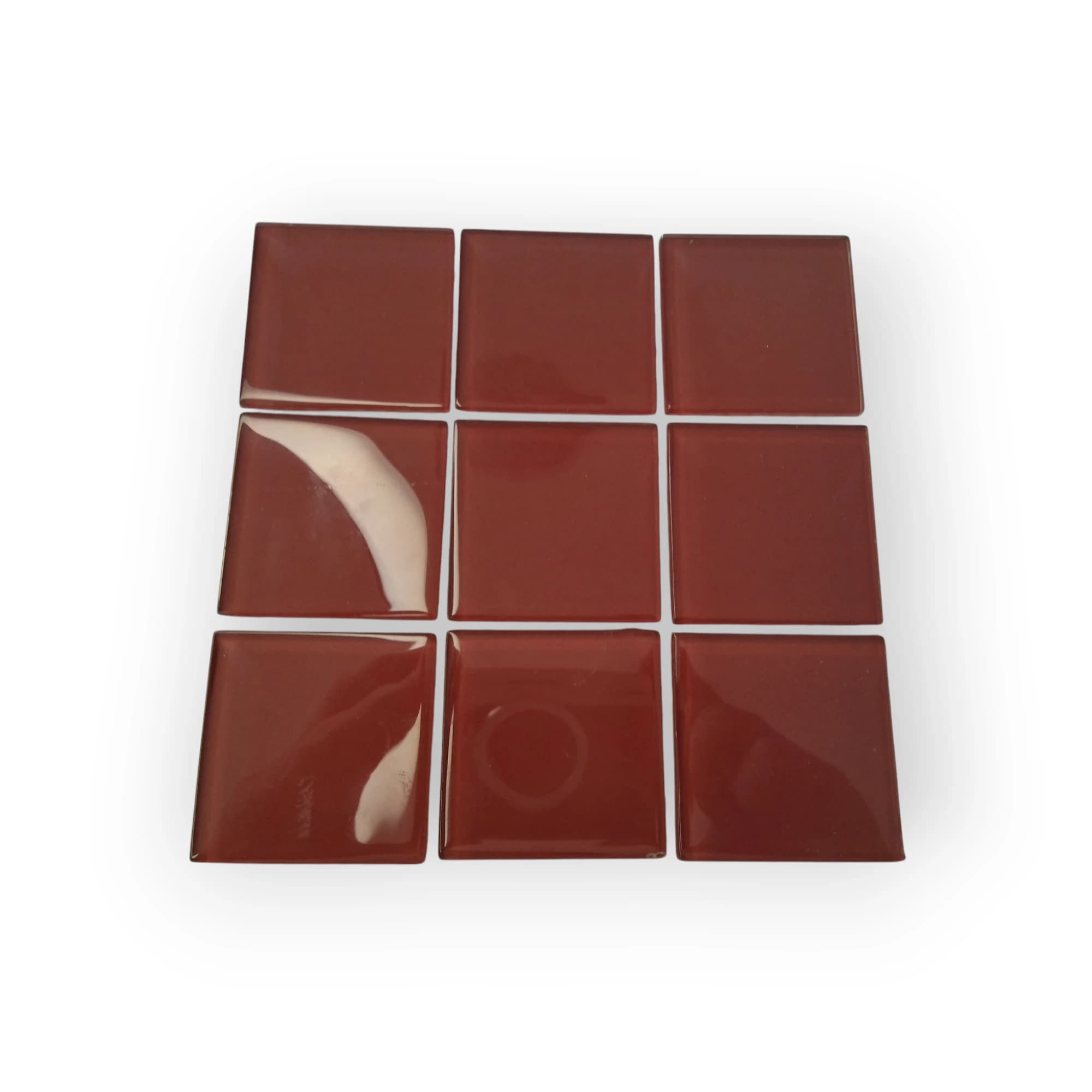 15x15 Sheet of Extra Large Brown mosaic tiles