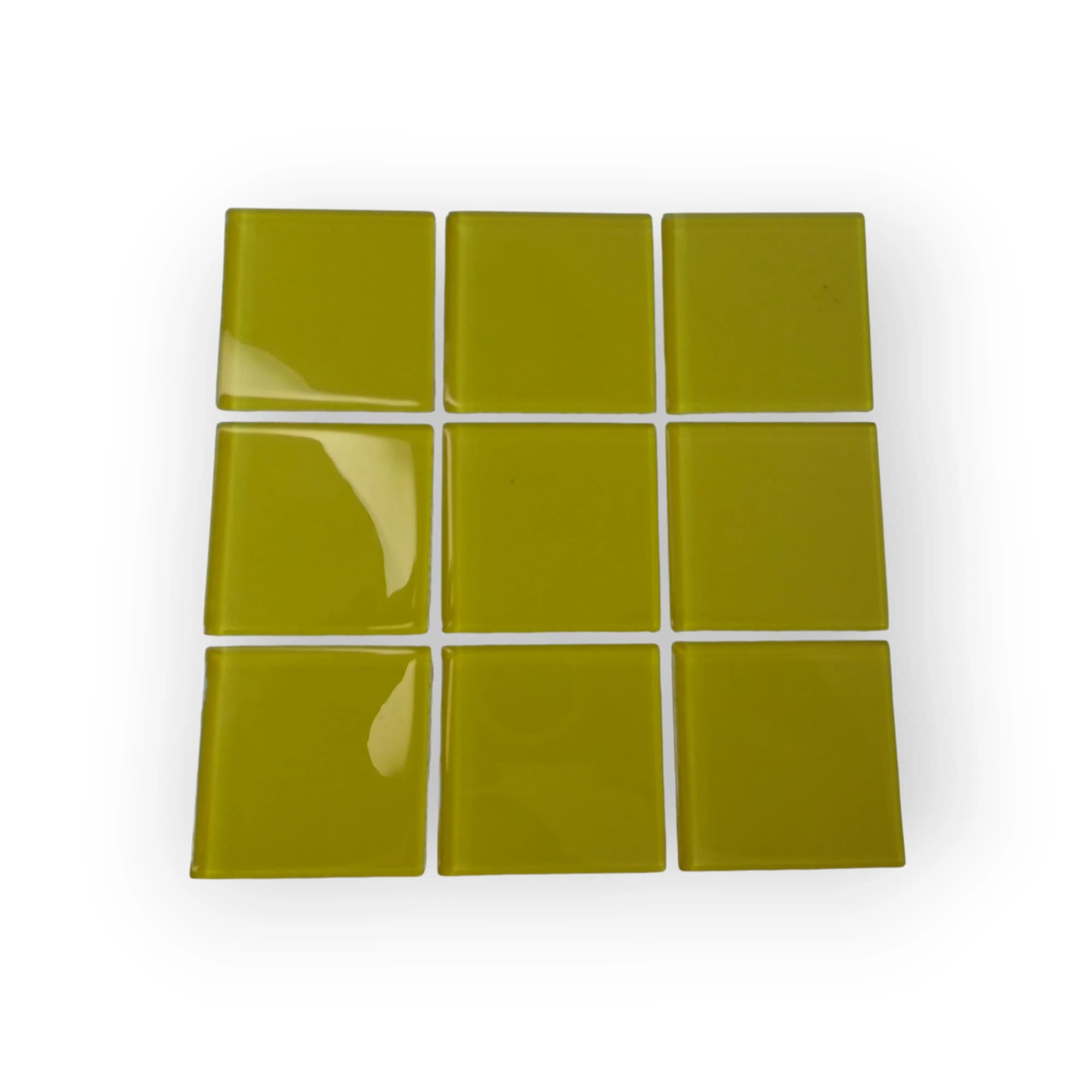 15x15 Sheet of Extra Large Yellow mosaic tiles