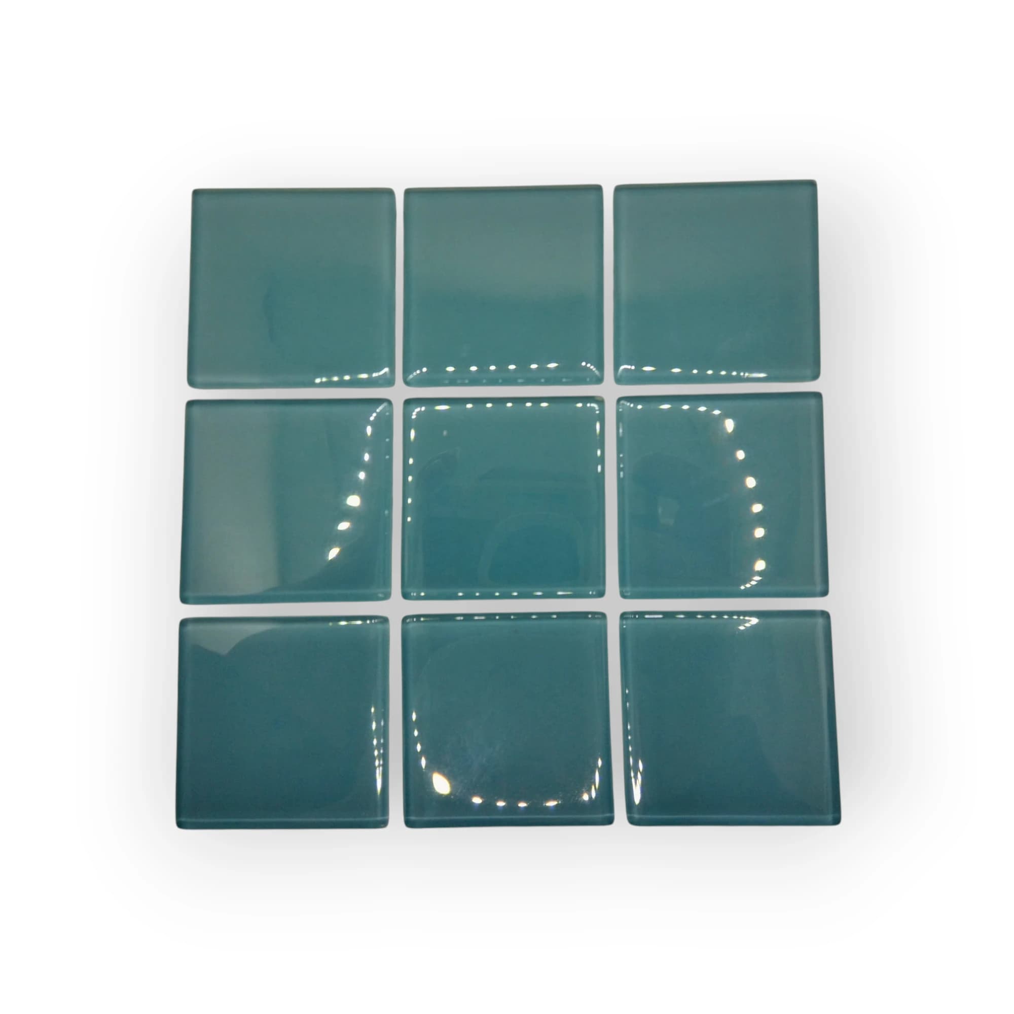 15x15 Sheet of Extra Large Azure mosaic tiles