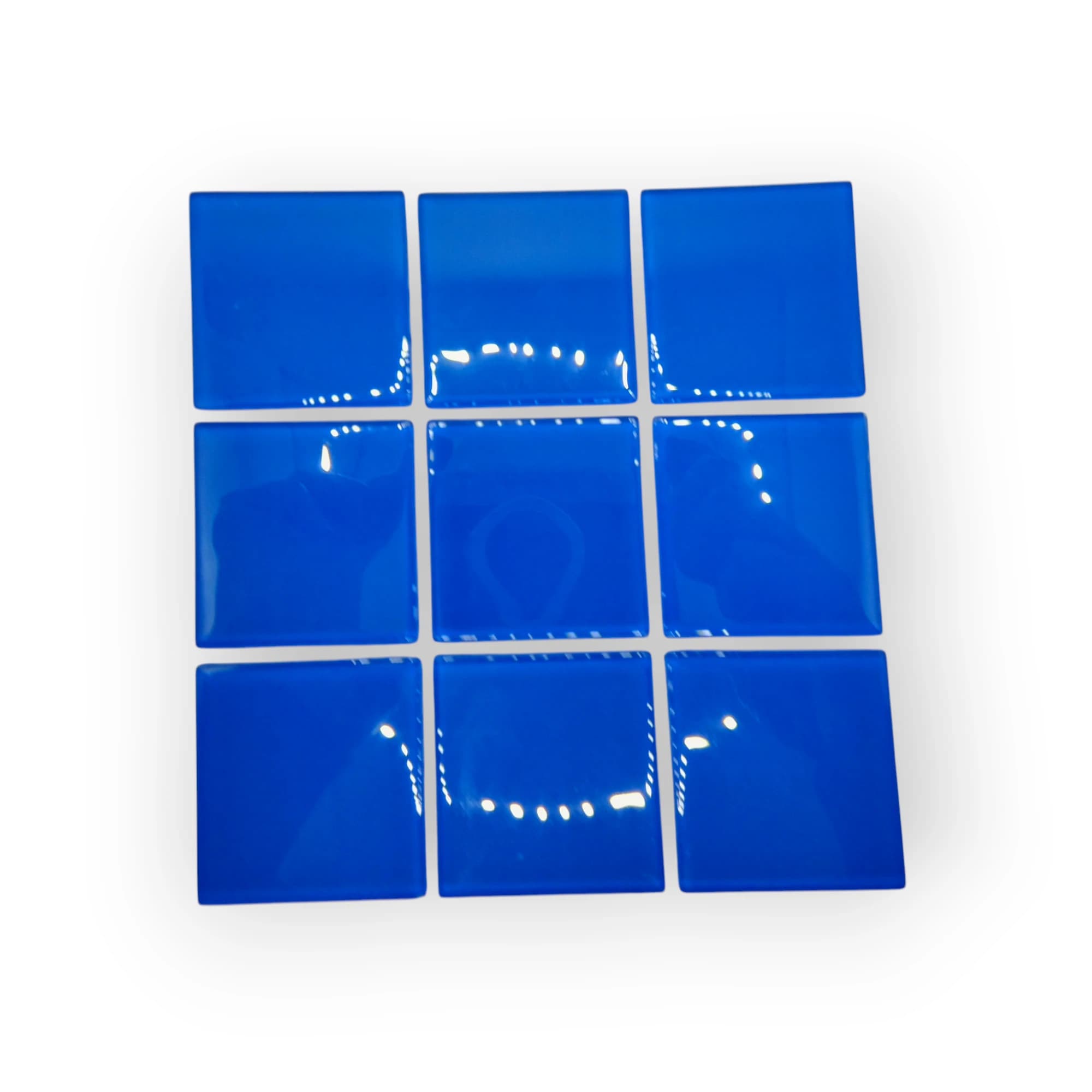 15x15 Sheet of Extra Large Blue mosaic tiles