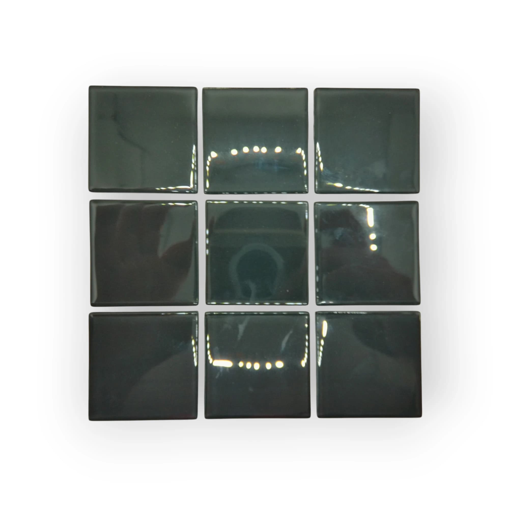 15x15 Sheet of Extra Large Dark Grey mosaic tiles