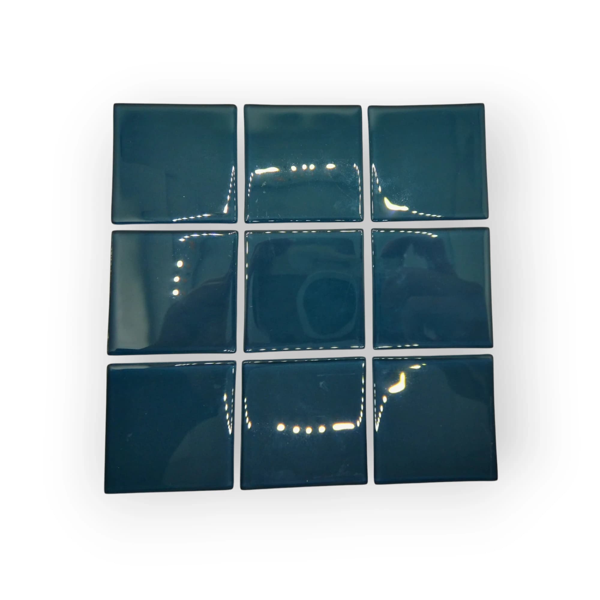15x15 Sheet of Extra Large Navy mosaic tiles