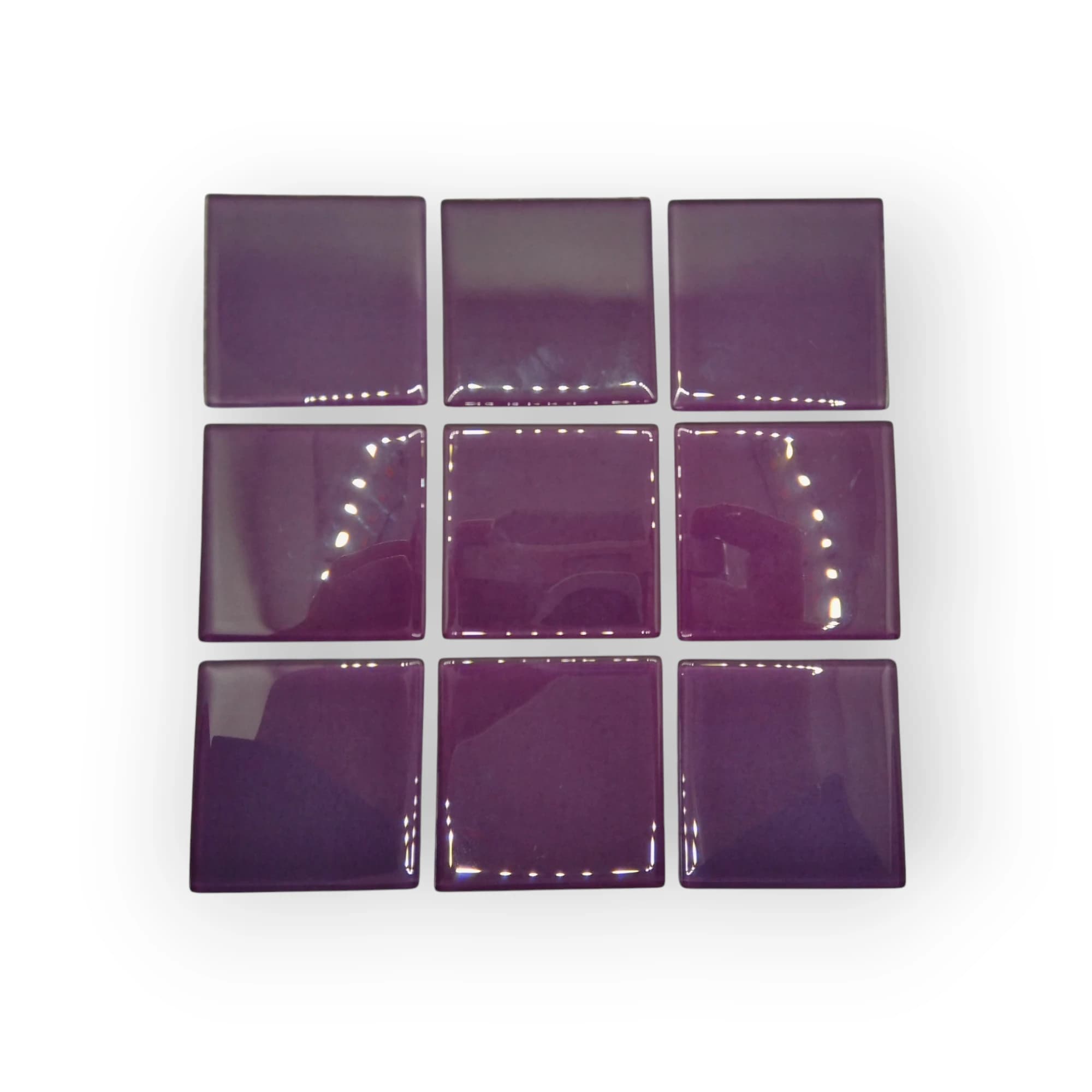 15x15 Sheet of Extra Large Purple mosaic tiles