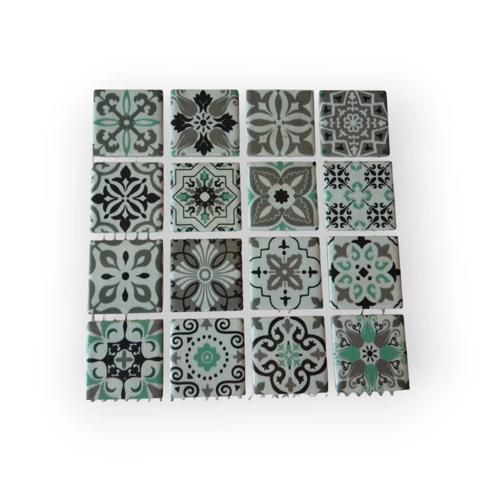 15x15 Sheet of Large Brown Italian mosaic tiles