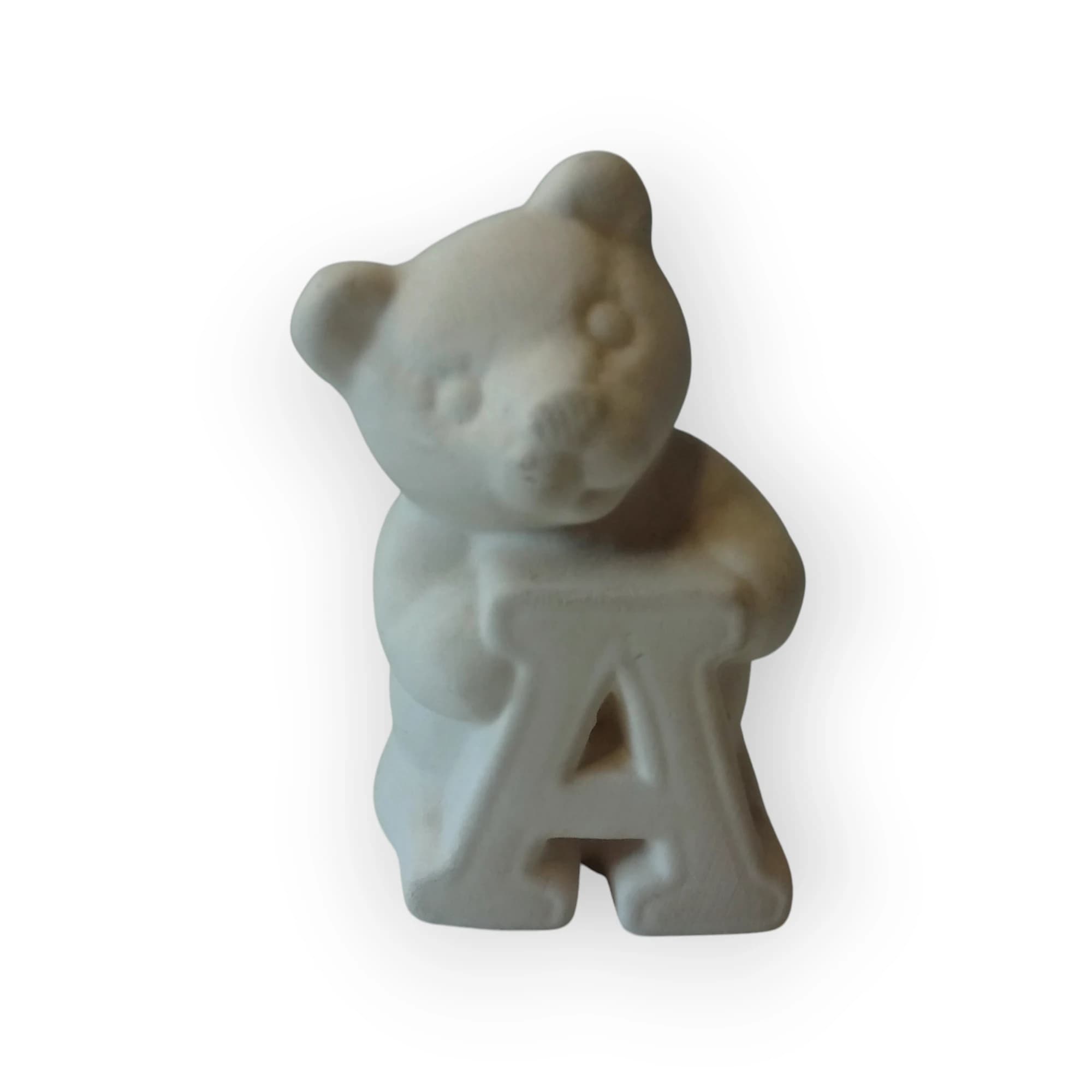 Ceramic Teddy Holding Letter A