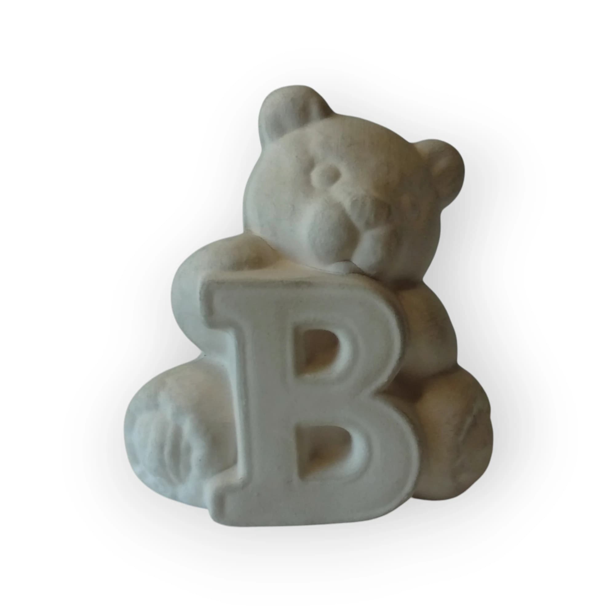 Ceramic Teddy Holding Letter B