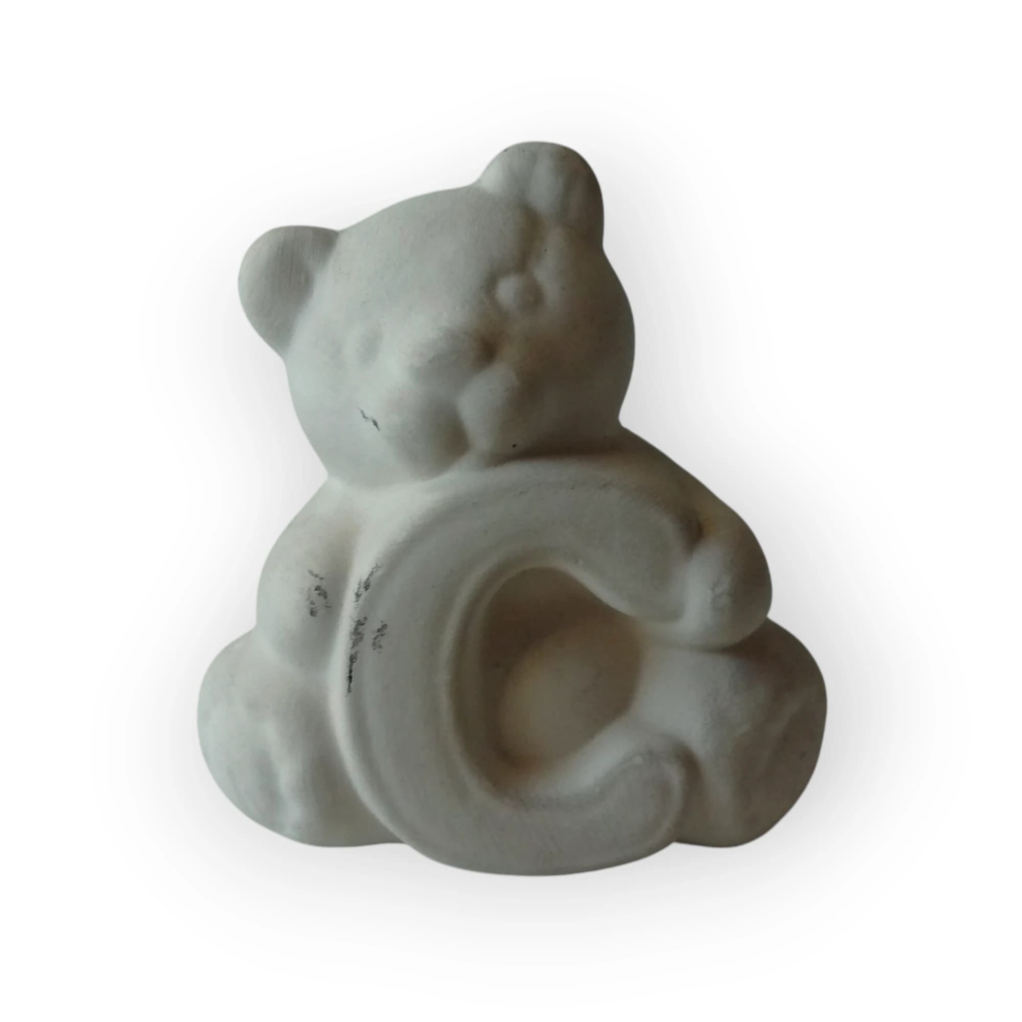 Ceramic Teddy Holding Letter C