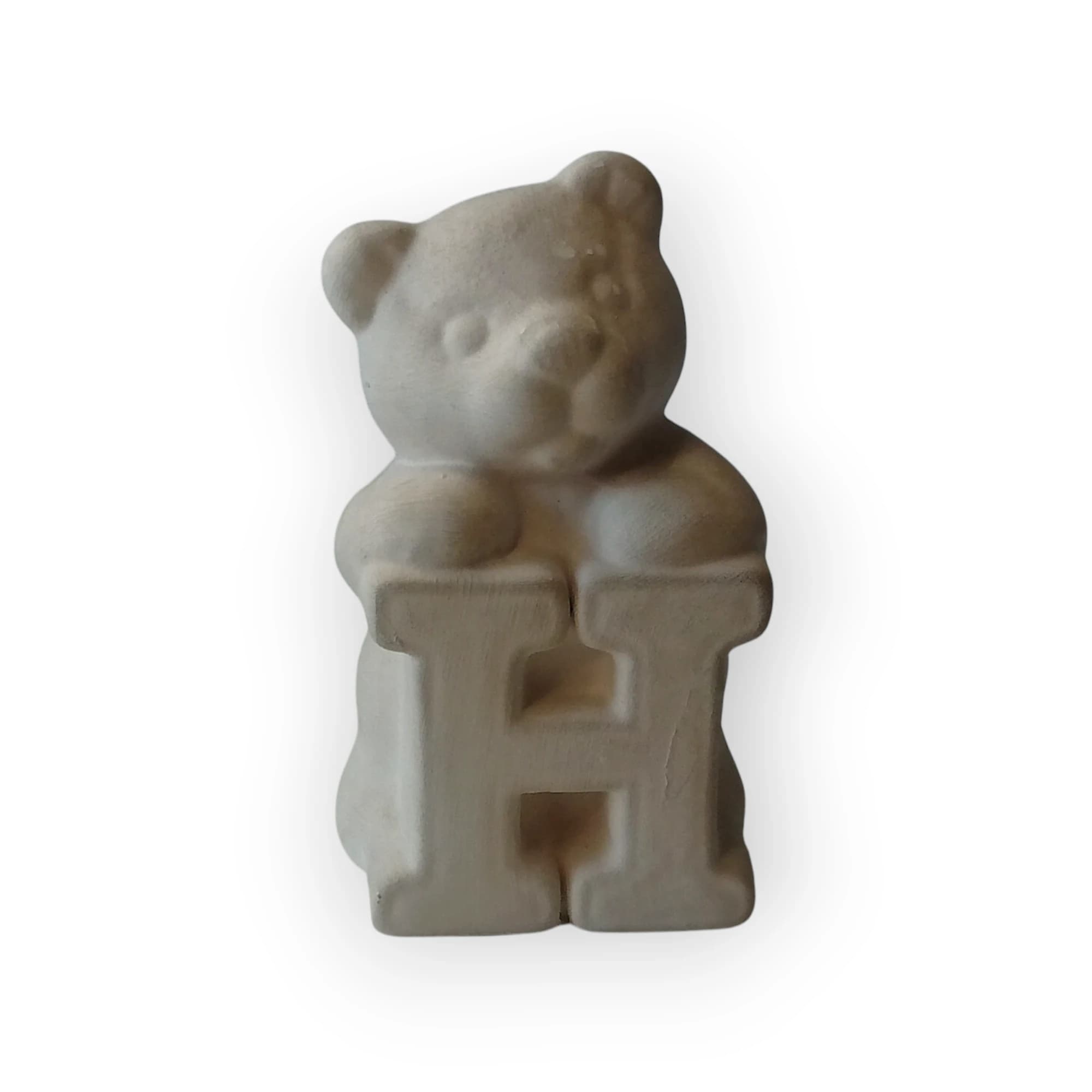Ceramic Teddy Holding Letter H