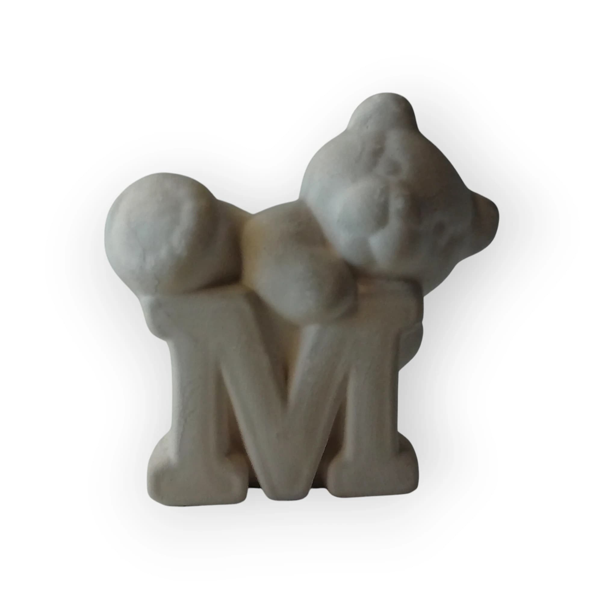 Ceramic Teddy Holding Letter M