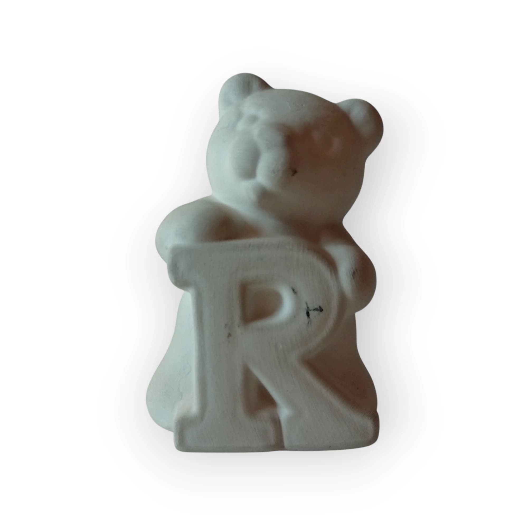 Ceramic Teddy Holding Letter R