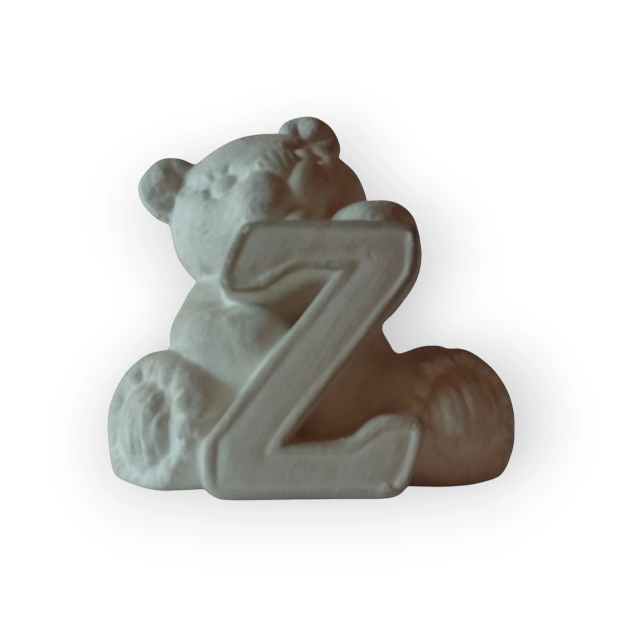 Ceramic Teddy Holding Letter Z