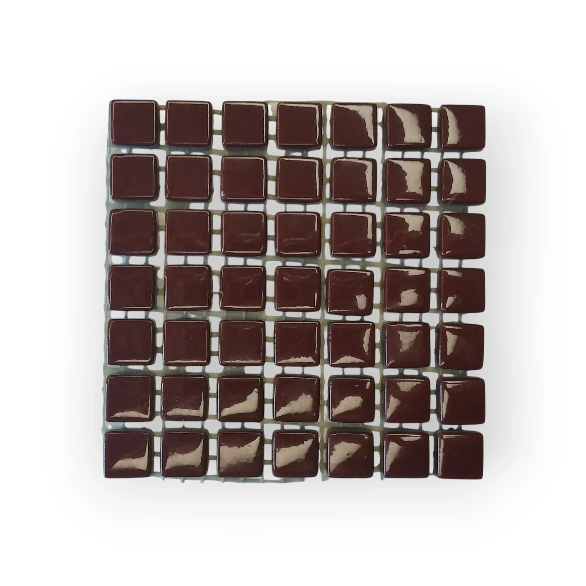 10x10 Sheet of Small Brown mosaic tiles