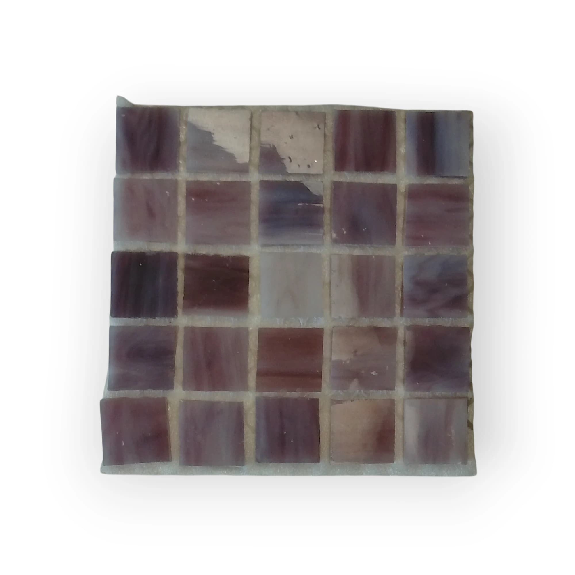 8x8 Sheet of Small Textured Lilac mosaic tiles
