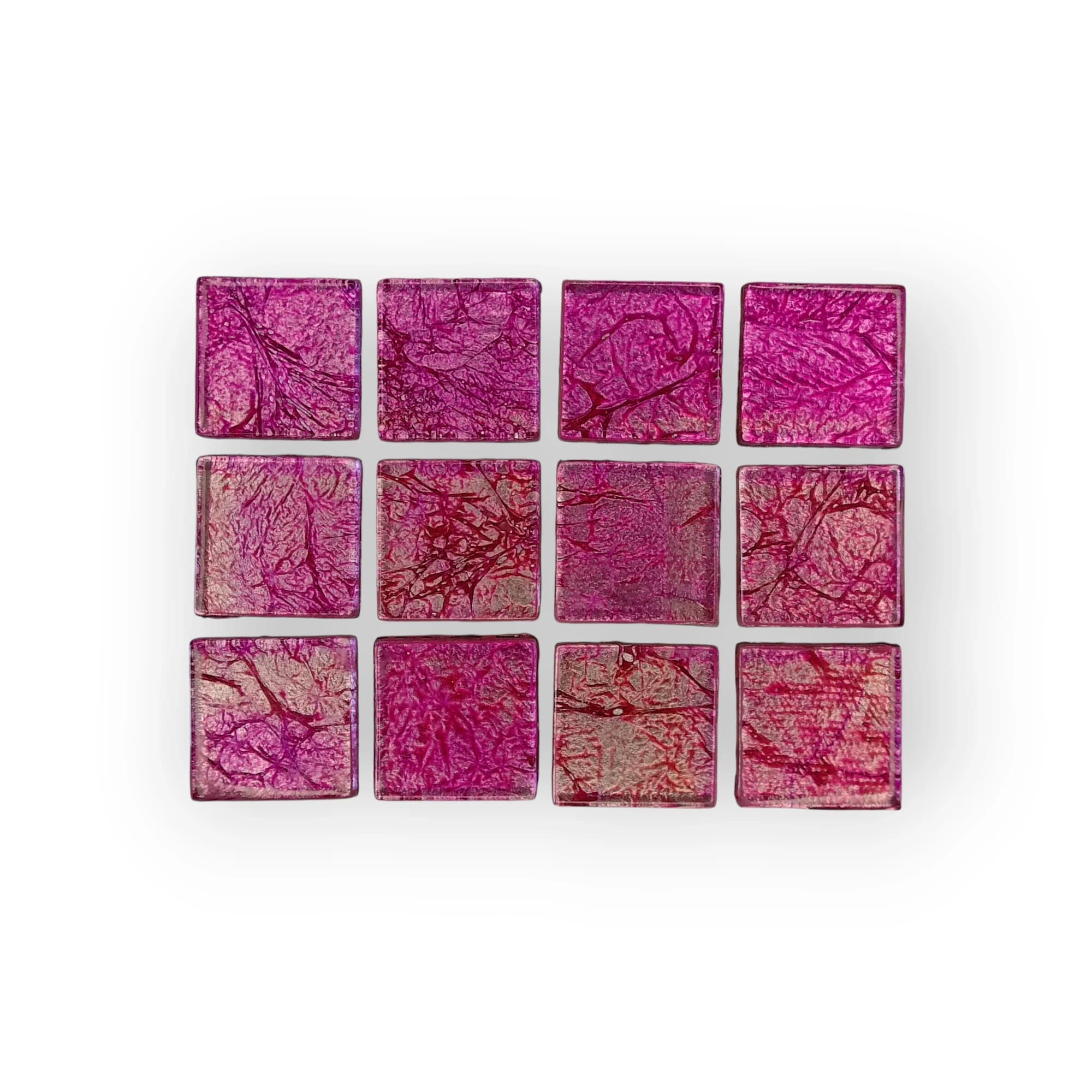10x10 Sheet of Medium Textured Rose mosaic tiles