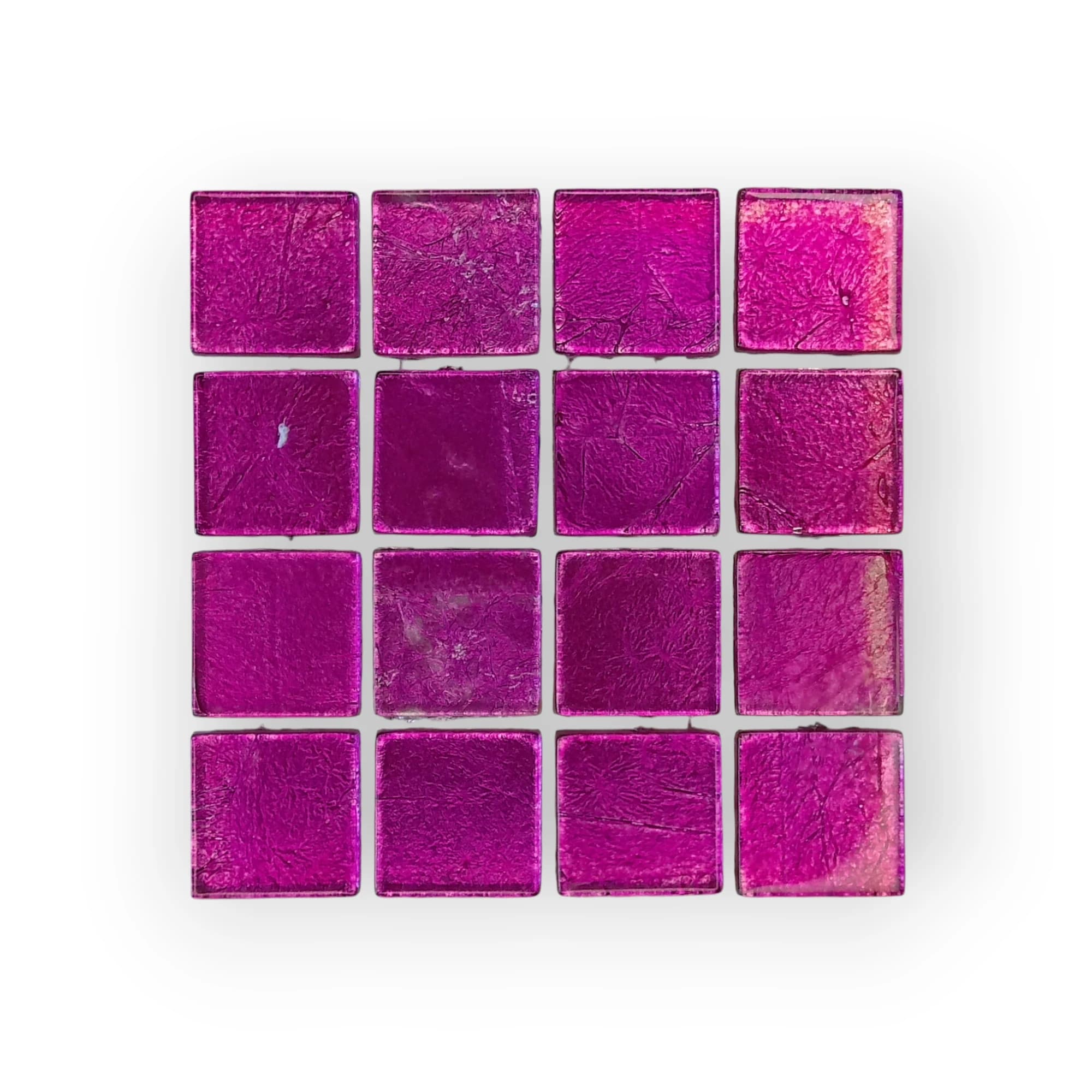 10x10 Sheet of Medium Textured Pink mosaic tiles