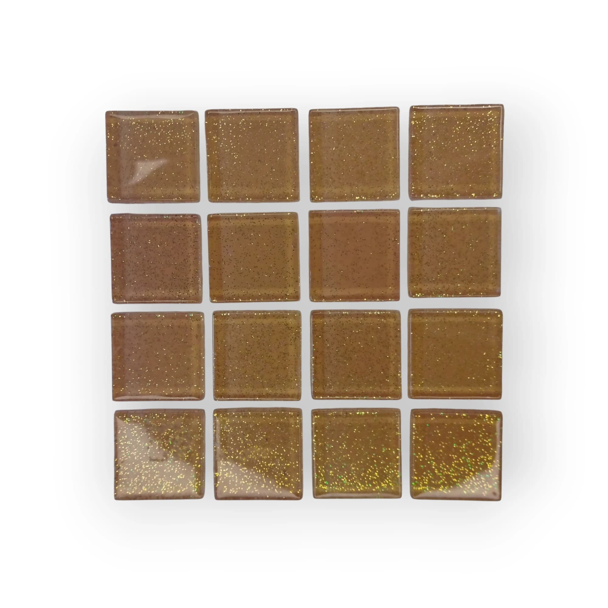 10x10 Sheet of Medium Shimmer Clay mosaic tiles