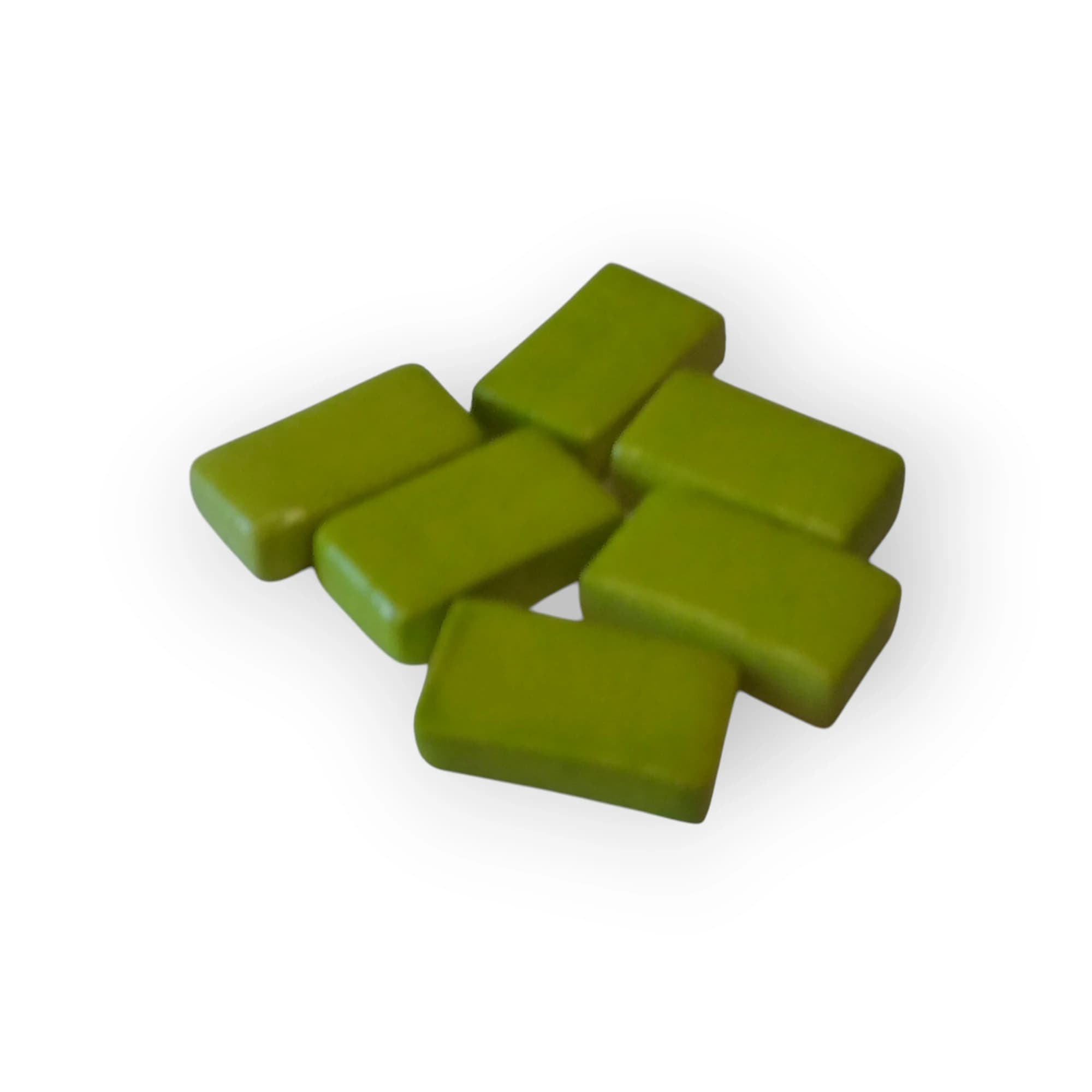 Lime Glazed Bricks set of 10