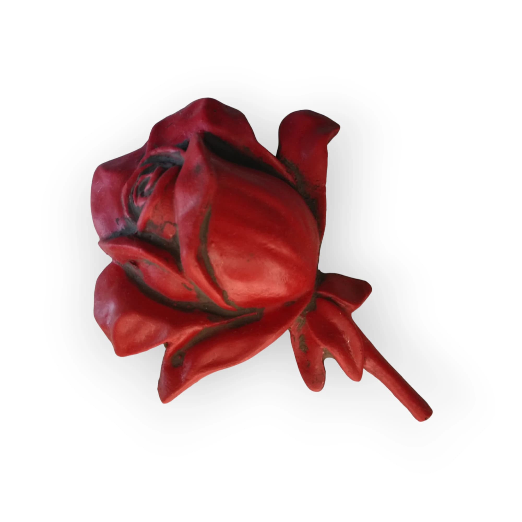 Ceramic Red Rosebud