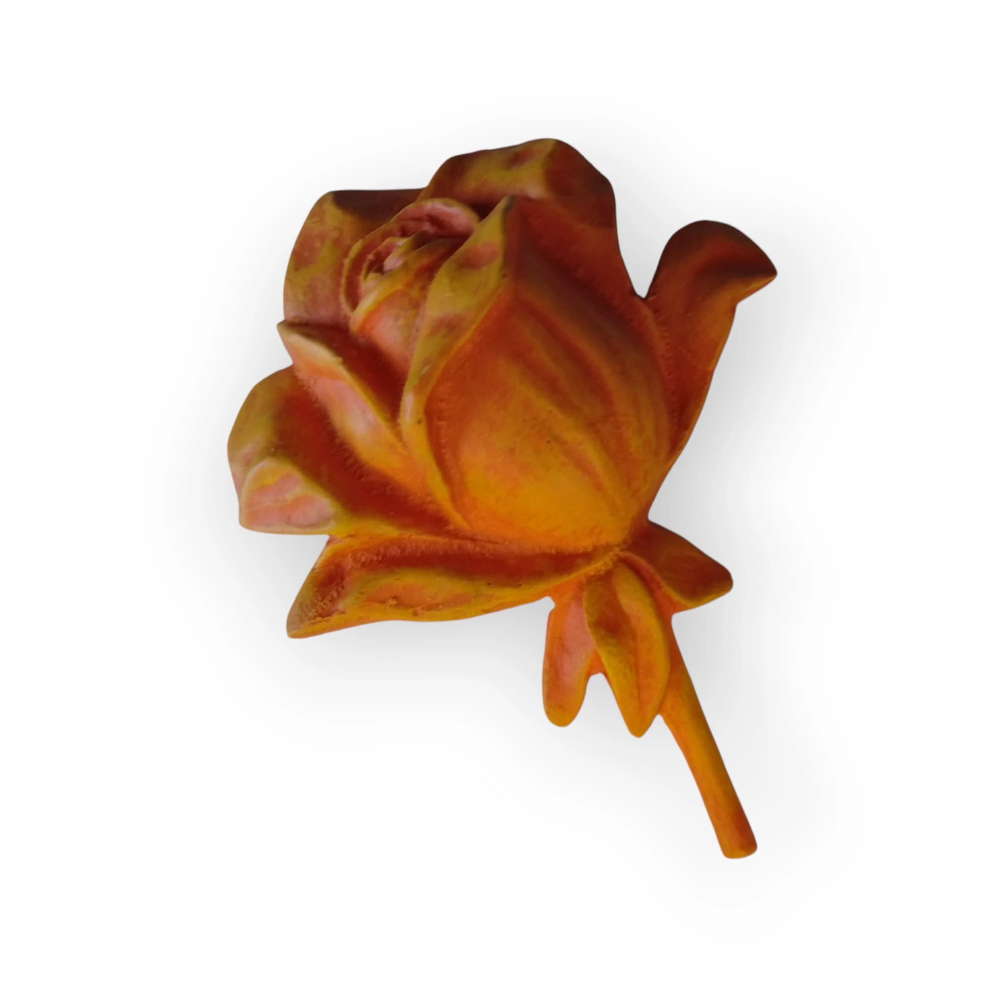 Ceramic Orange Rosebud
